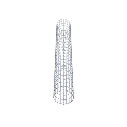 Colonne de gabion ronde 32 cm de diamètre, 230 cm de hauteur, maille 5 cm x 10 cm