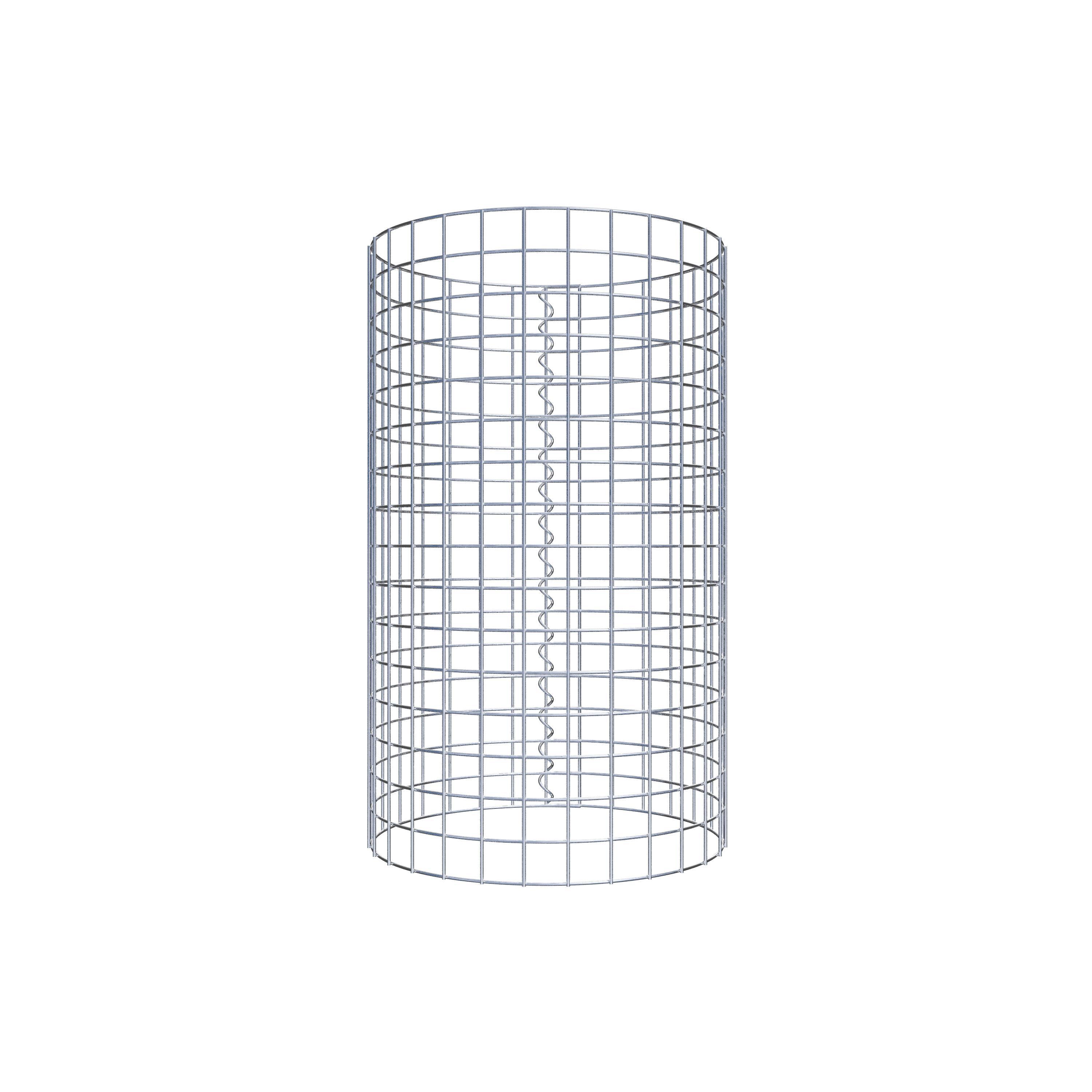 Gabion column around 47 cm diameter, 80 cm height, mesh size 5 cm x 5 cm