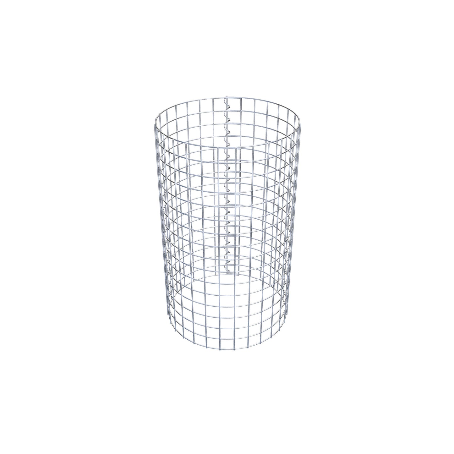 Gabion column around 47 cm diameter, 80 cm height, mesh size 5 cm x 5 cm