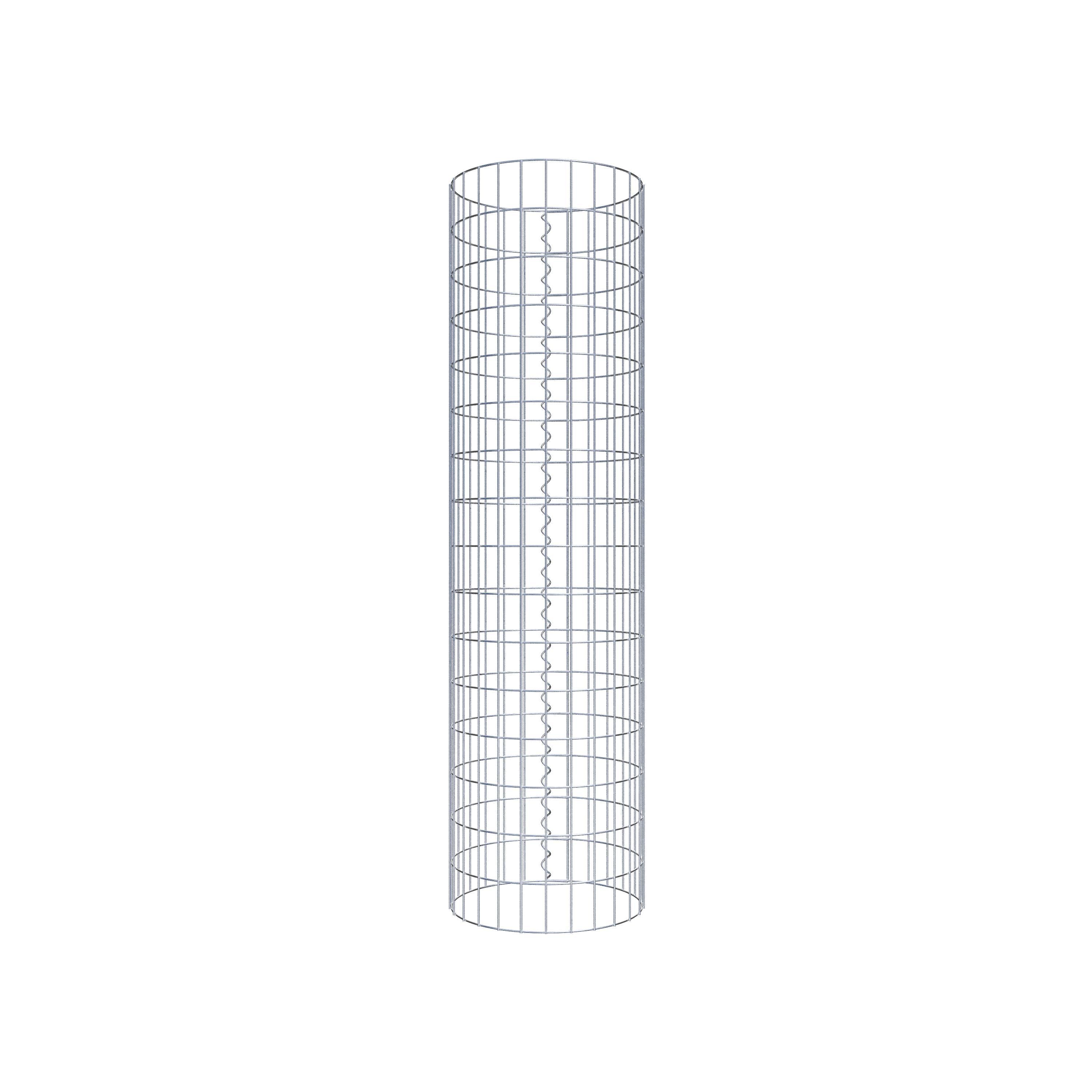 Coluna de gabião com diâmetro de 42 cm, MW 5 x 10 cm redondo