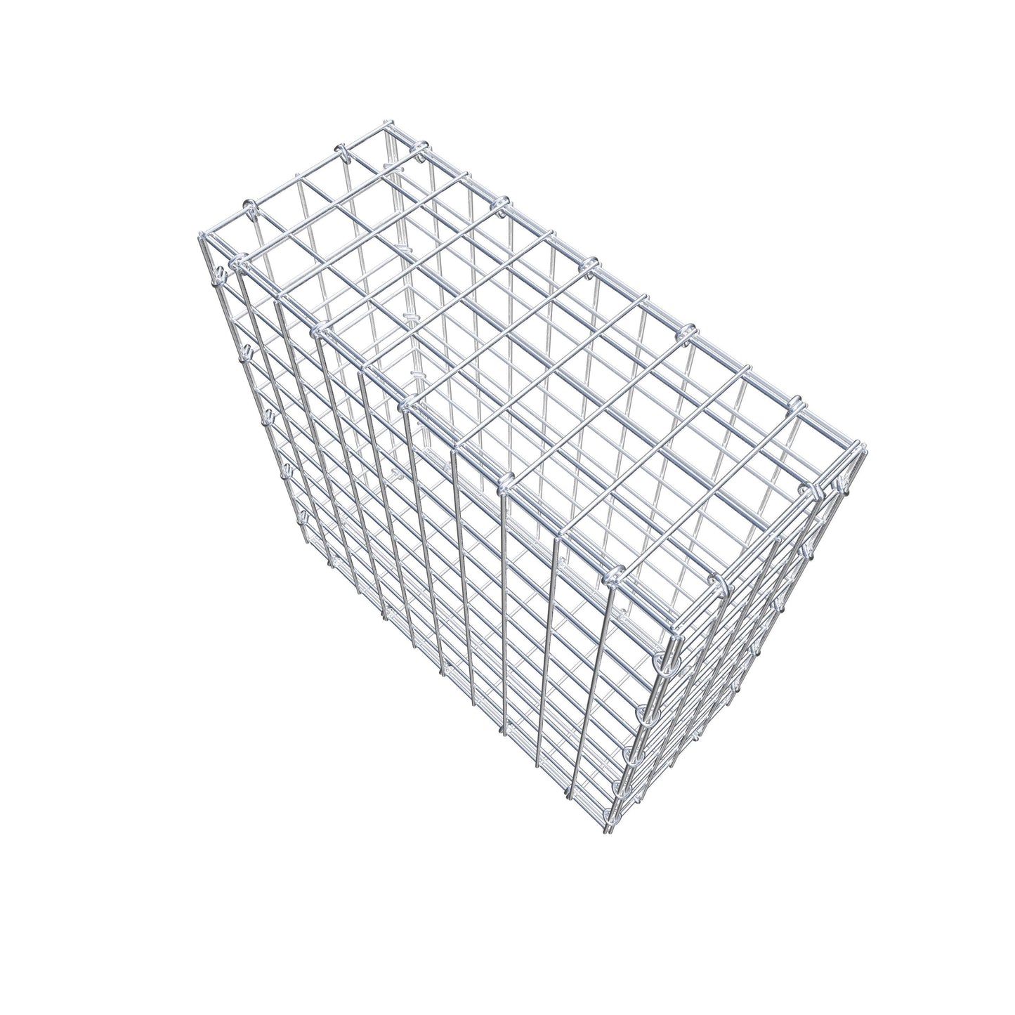 Gabion 50 cm x 50 cm x 20 cm (L x H x P), mailles 5 cm x 5 cm, anneau en C