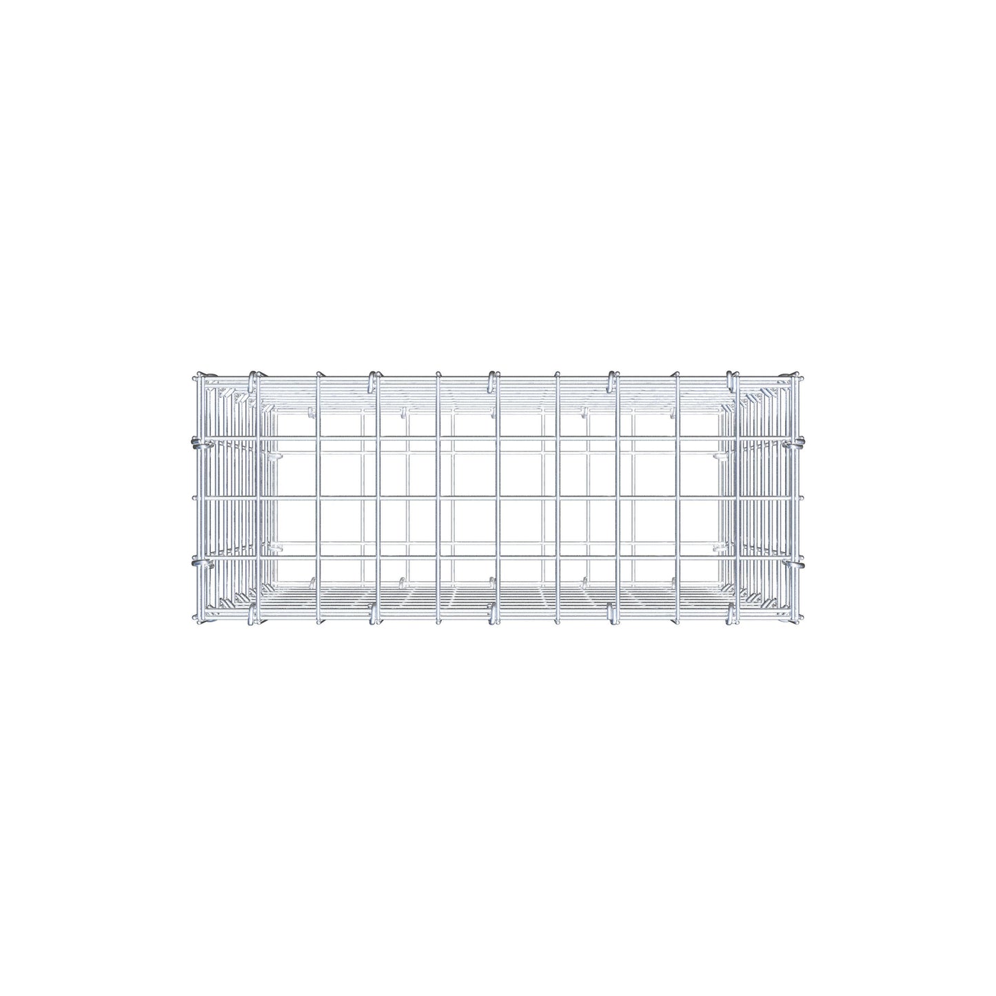 Gabion 50 cm x 50 cm x 20 cm (L x H x P), mailles 5 cm x 5 cm, anneau en C