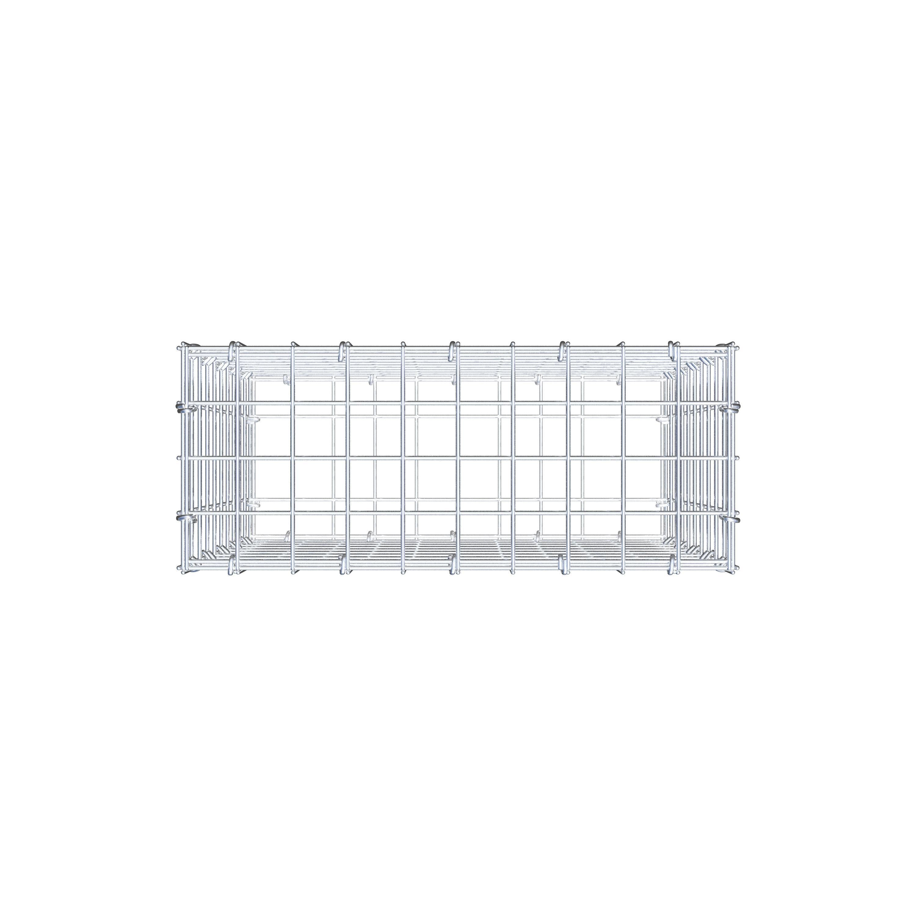 Gabione 50 cm x 50 cm x 20 cm (L x H x T), Maschenweite 5 cm x 5 cm, C-Ring