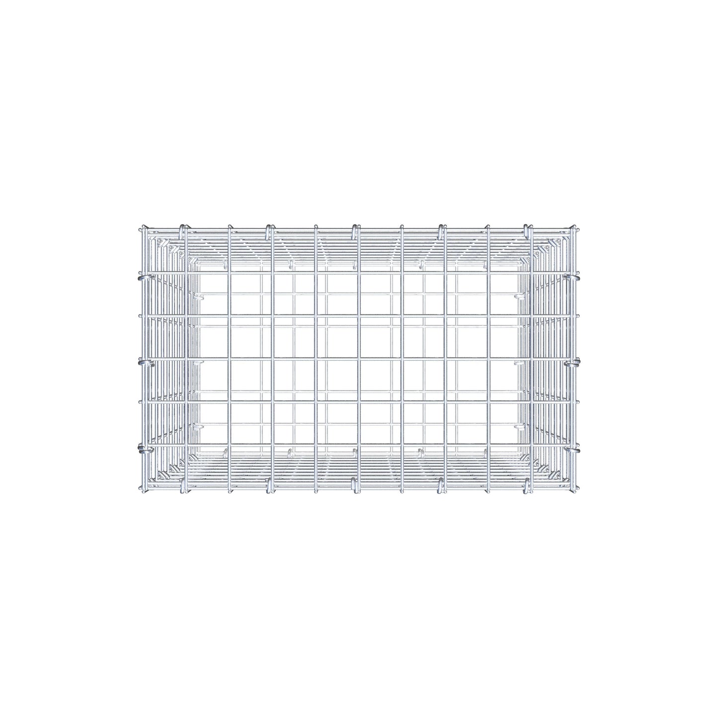 Gabbione 50 cm x 50 cm x 30 cm (L x H x P), maglia 5 cm x 5 cm, anello a C