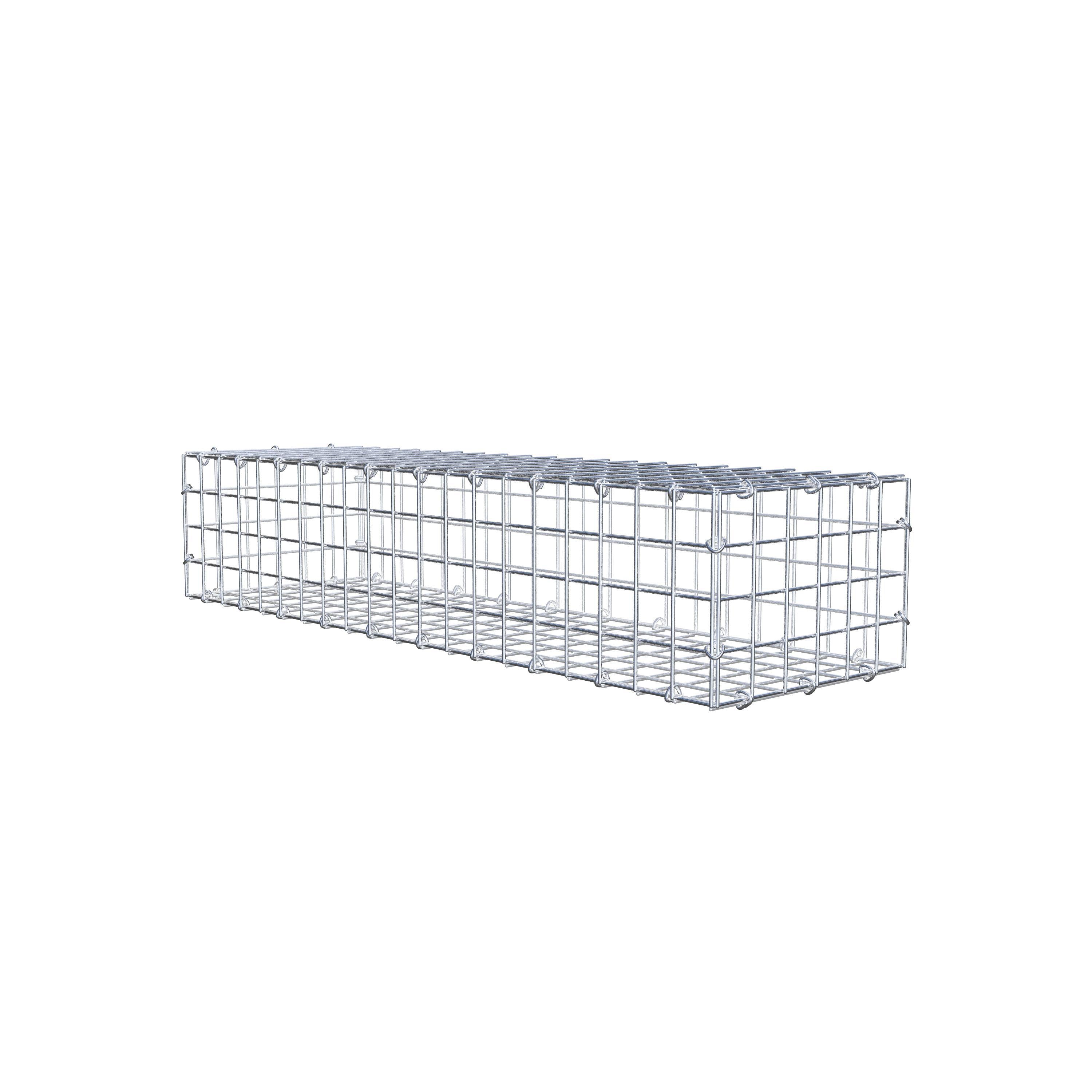 Gabione 100 cm x 20 cm x 30 cm (L x H x T), Maschenweite 5 cm x 5 cm, C-Ring