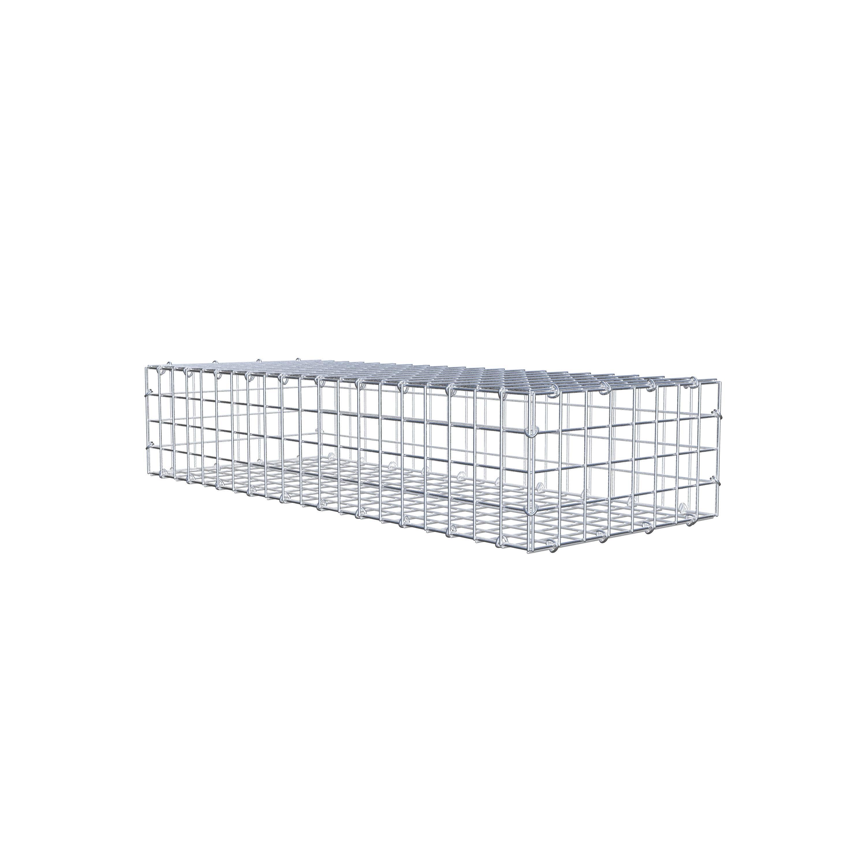 Gabione 100 cm x 20 cm x 40 cm (L x H x T), Maschenweite 5 cm x 5 cm, C-Ring