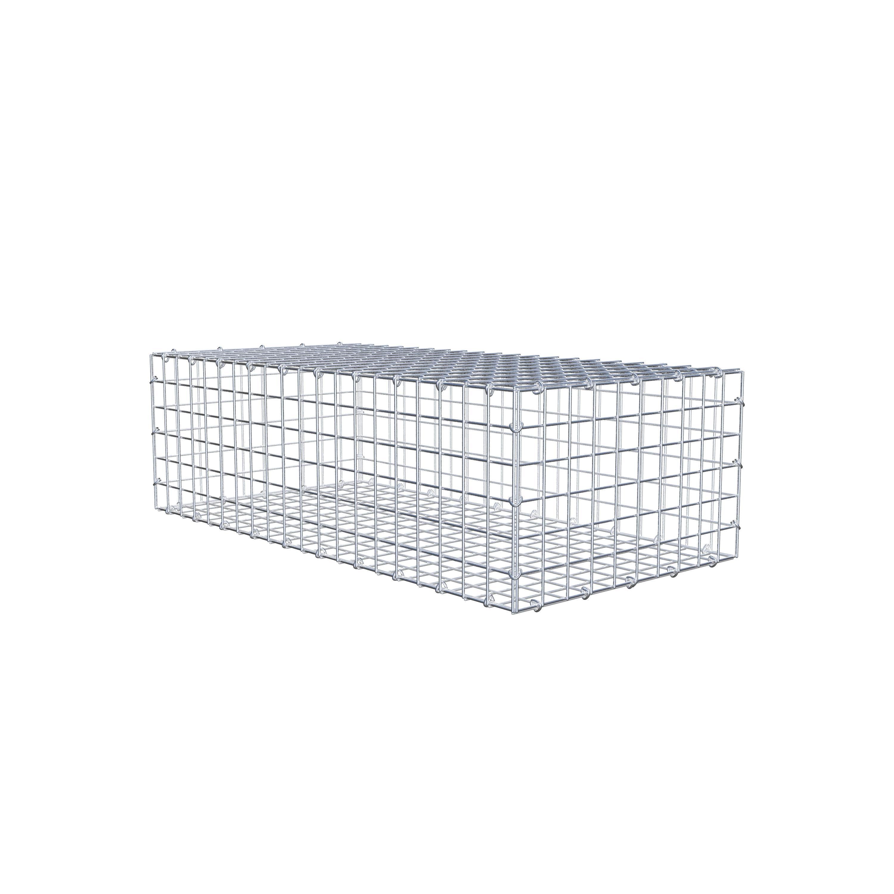 Gabion 100 cm x 30 cm x 50 cm (L x H x D), mesh size 5 cm x 5 cm, C-ring