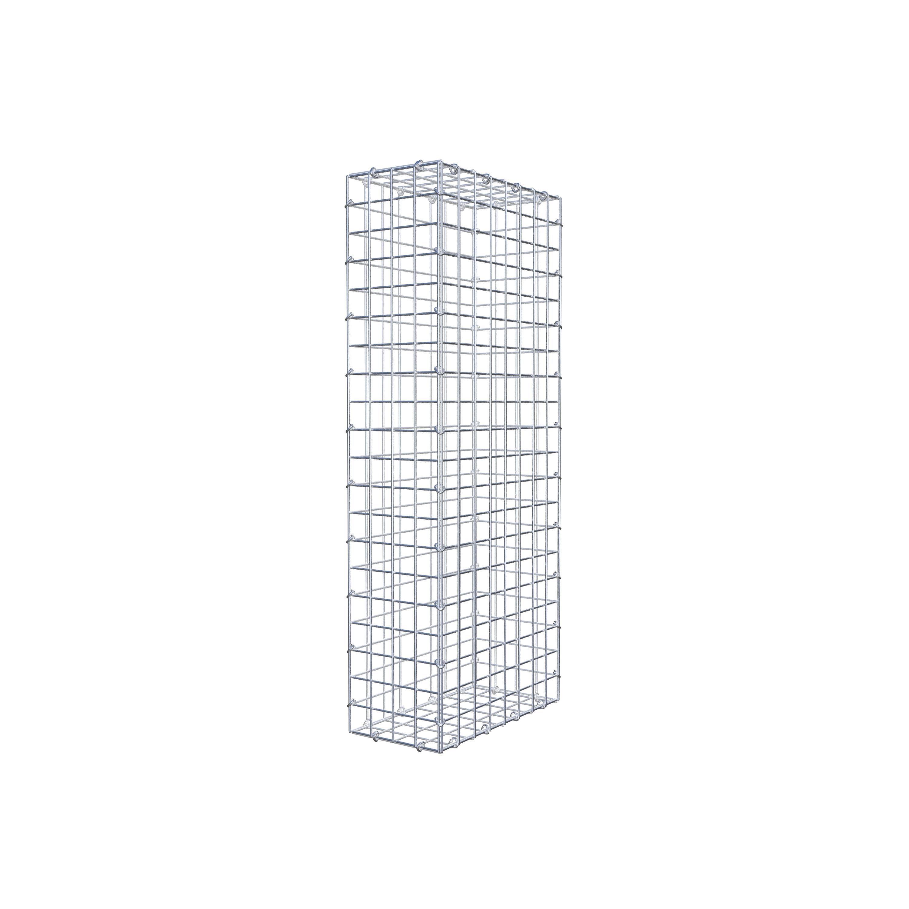 Gabion 100 cm x 40 cm x 20 cm (L x H x D), mesh size 5 cm x 5 cm, C-ring