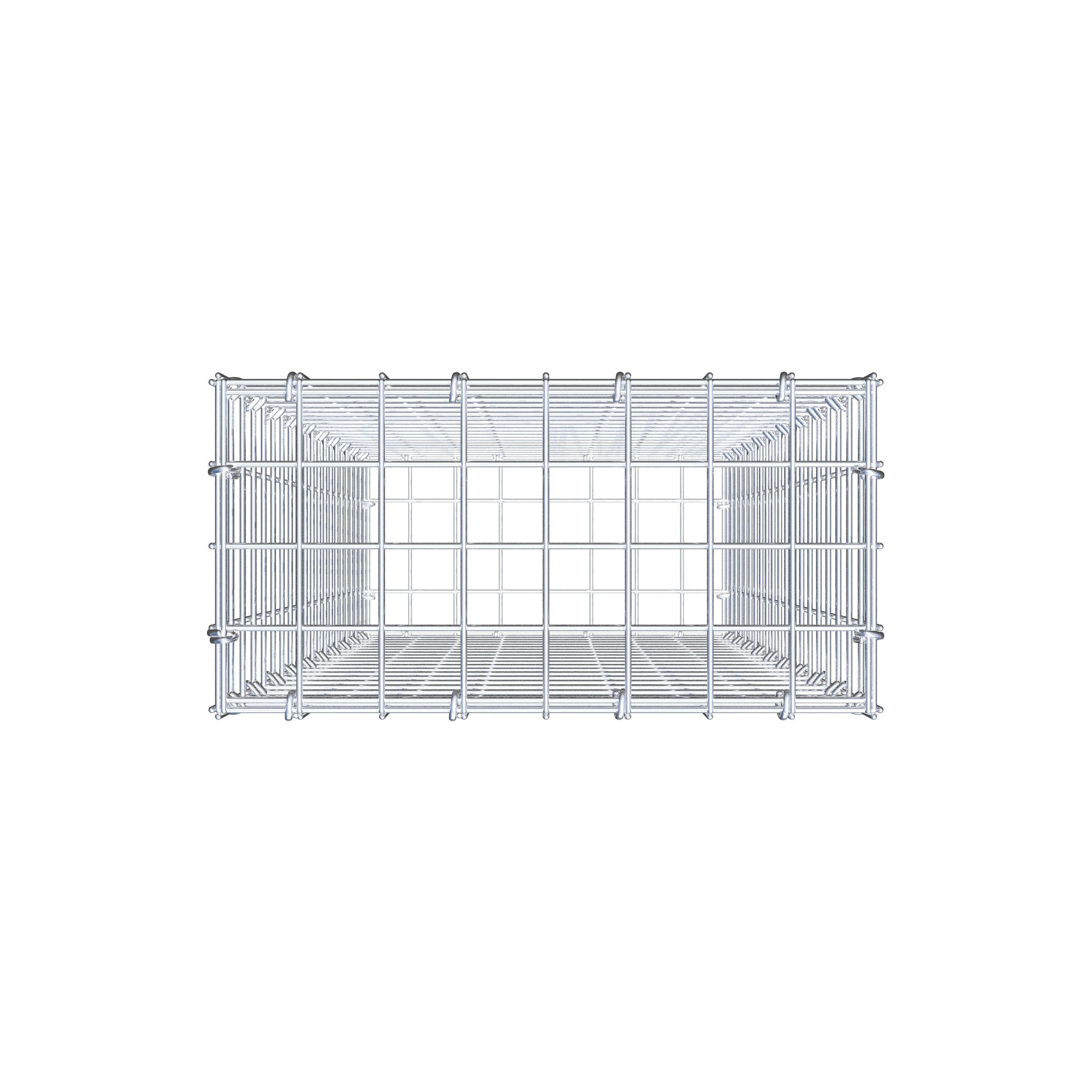 Gabione 100 cm x 40 cm x 20 cm (L x H x T), Maschenweite 5 cm x 5 cm, C-Ring