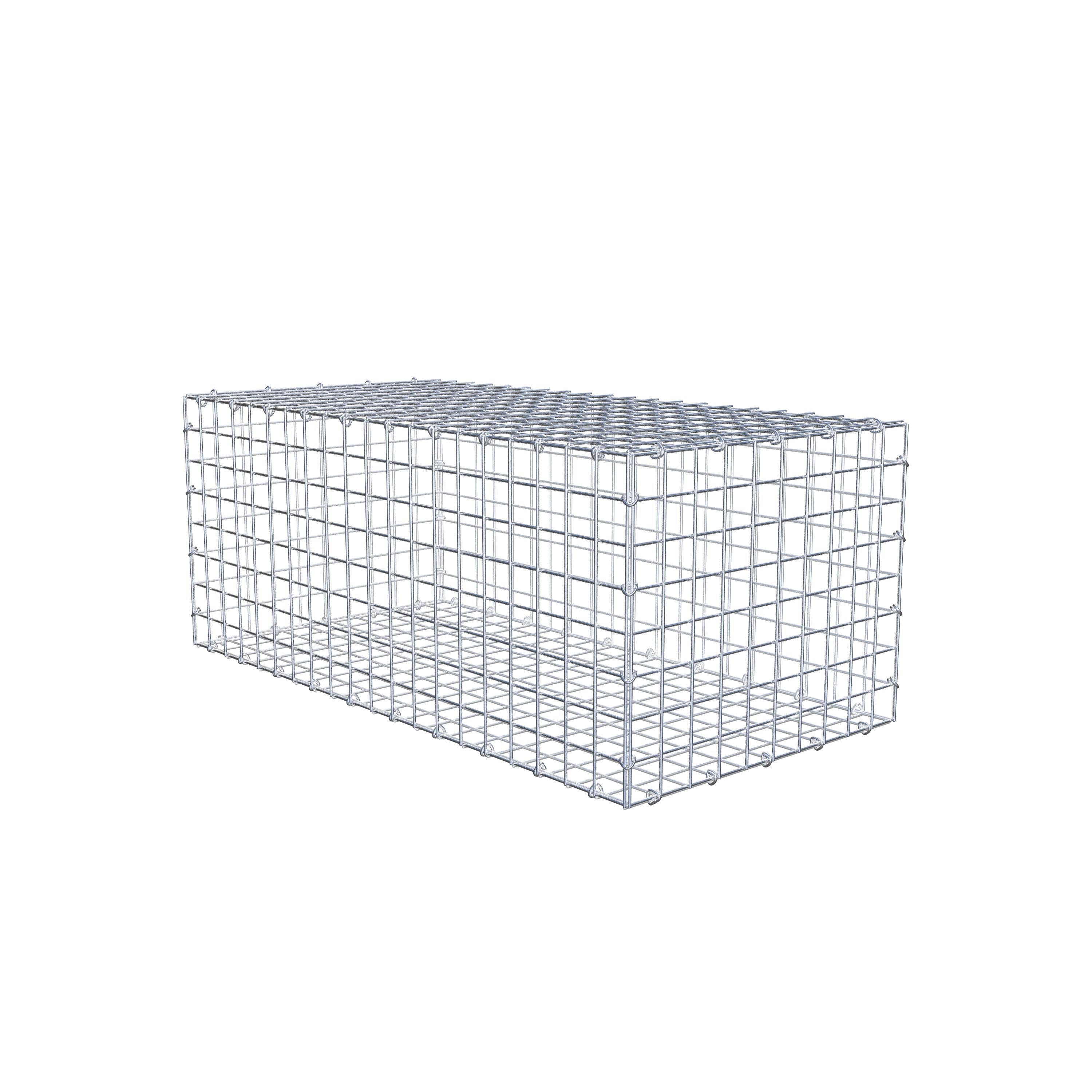 Gabion 100 cm x 40 cm x 50 cm (L x H x D), mesh size 5 cm x 5 cm, C-ring