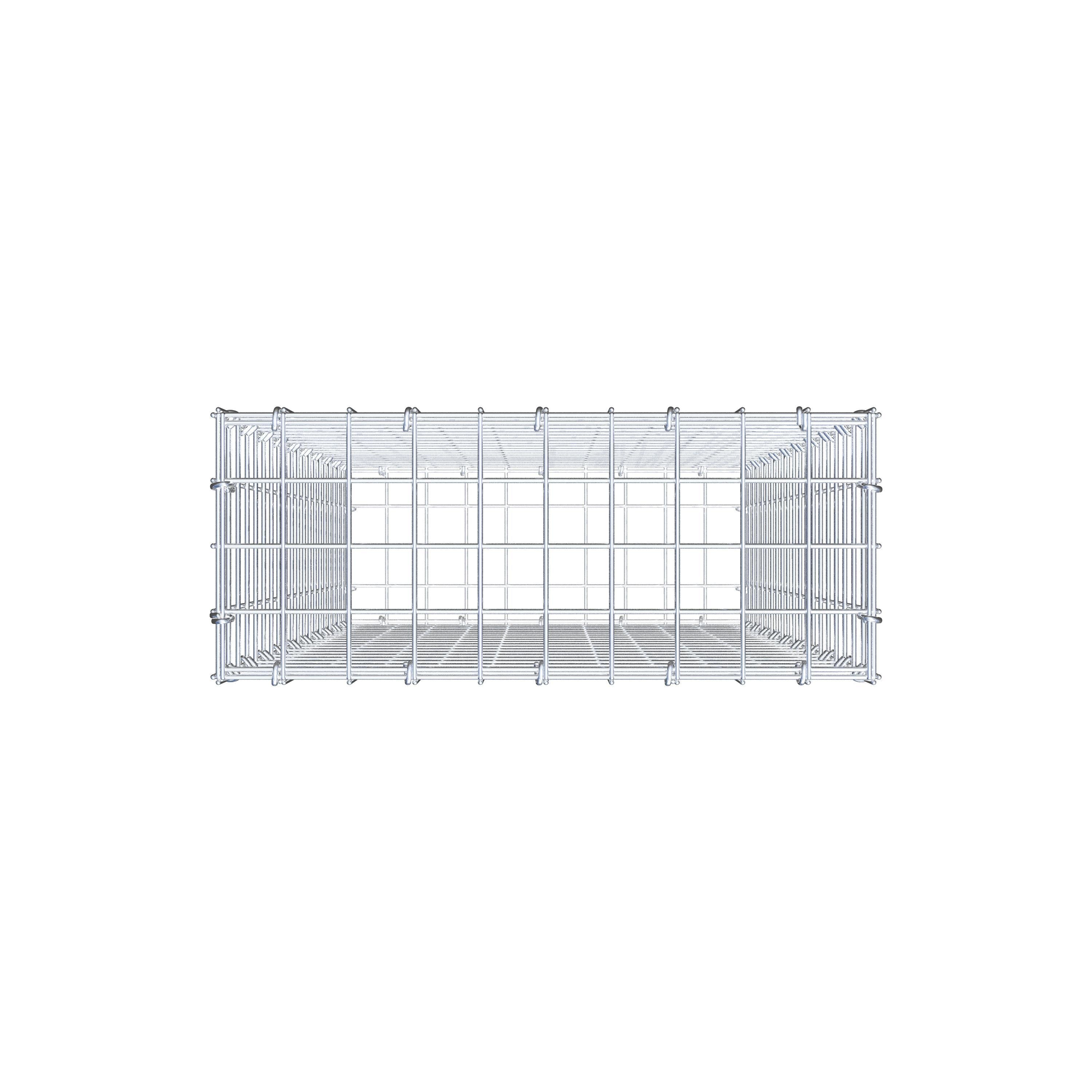 Gabião 100 cm x 50 cm x 20 cm (C x A x P), malhagem 5 cm x 5 cm, anel C