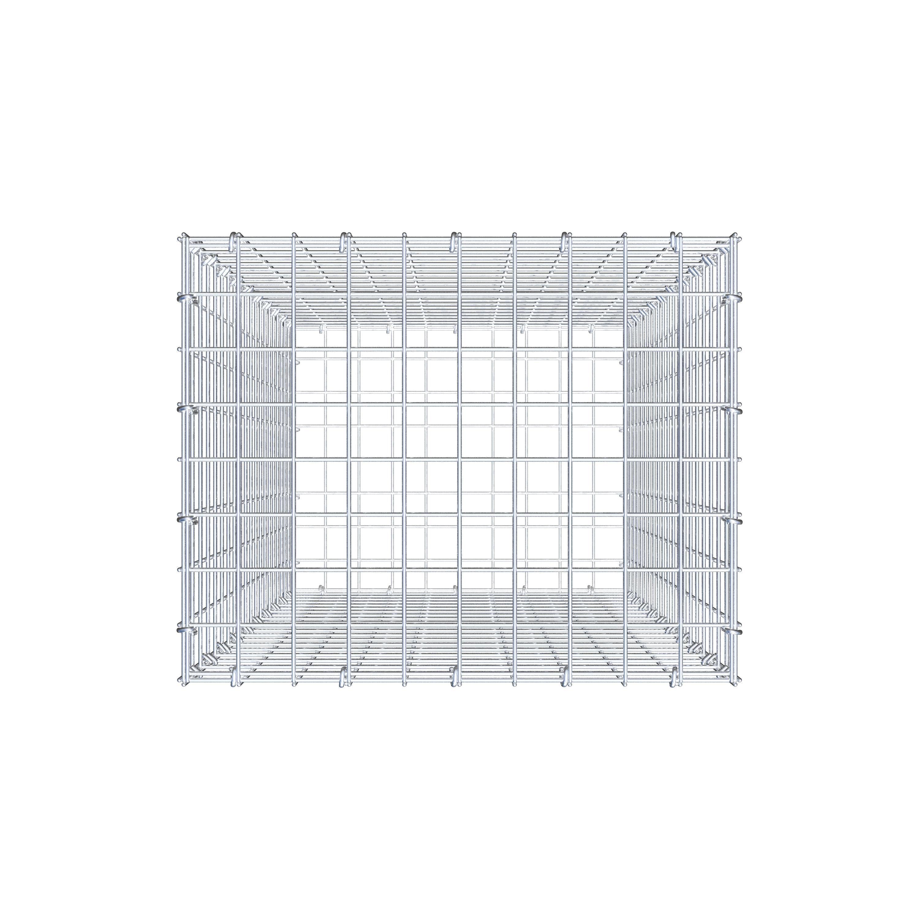 Gabione 100 cm x 50 cm x 40 cm (L x H x T), Maschenweite 5 cm x 5 cm, C-Ring