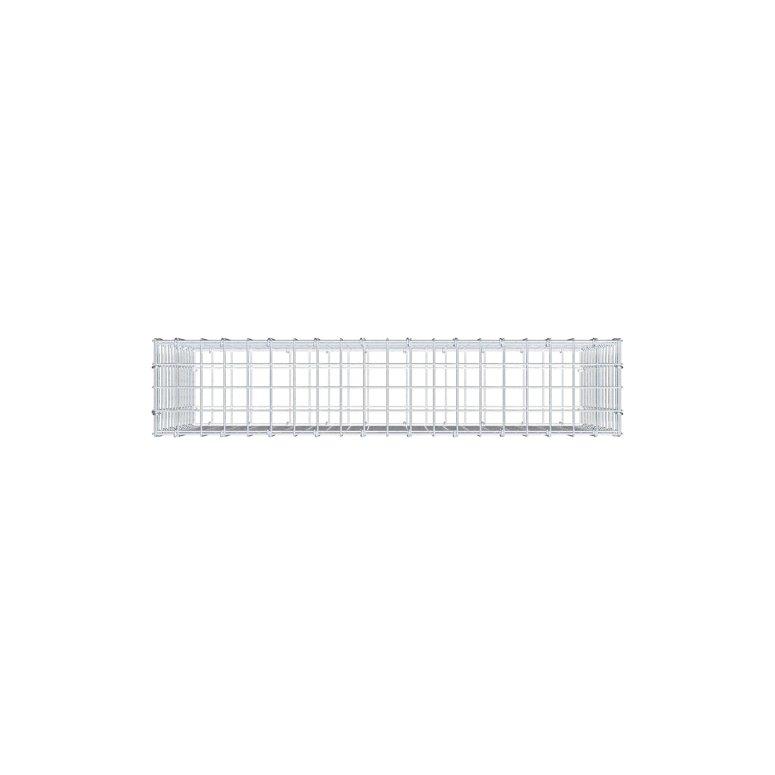 Gabion 100 cm x 60 cm x 20 cm (L x H x D), mesh size 5 cm x 5 cm, C-ring