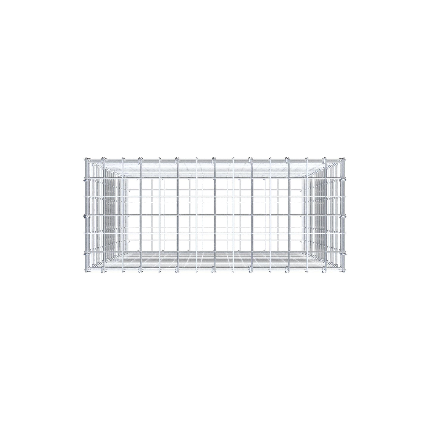 Gabion 100 cm x 70 cm x 30 cm (L x H x D), maskstorlek 5 cm x 5 cm, C-ring