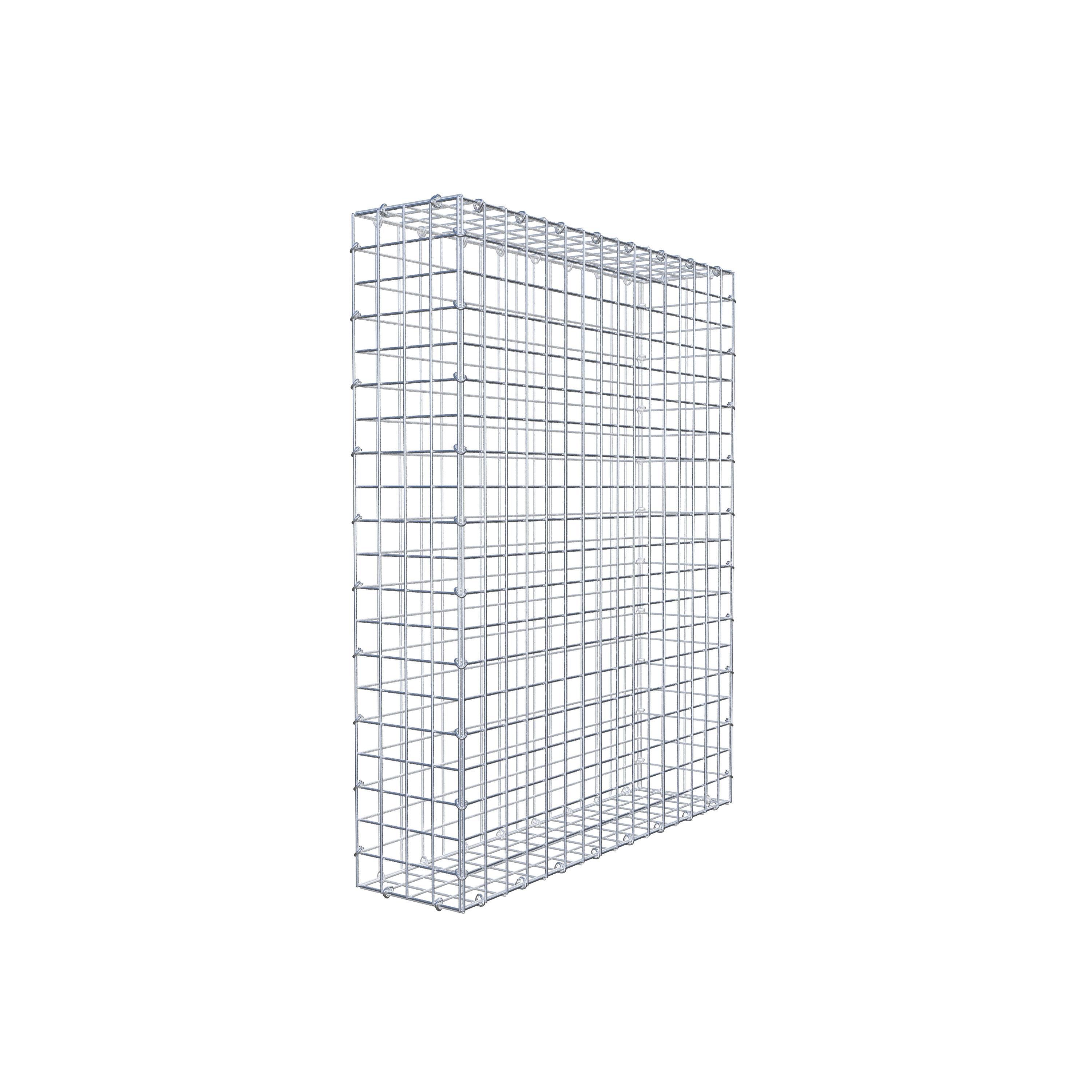 Gabion 100 cm x 80 cm x 20 cm (L x H x D), mesh size 5 cm x 5 cm, C-ring