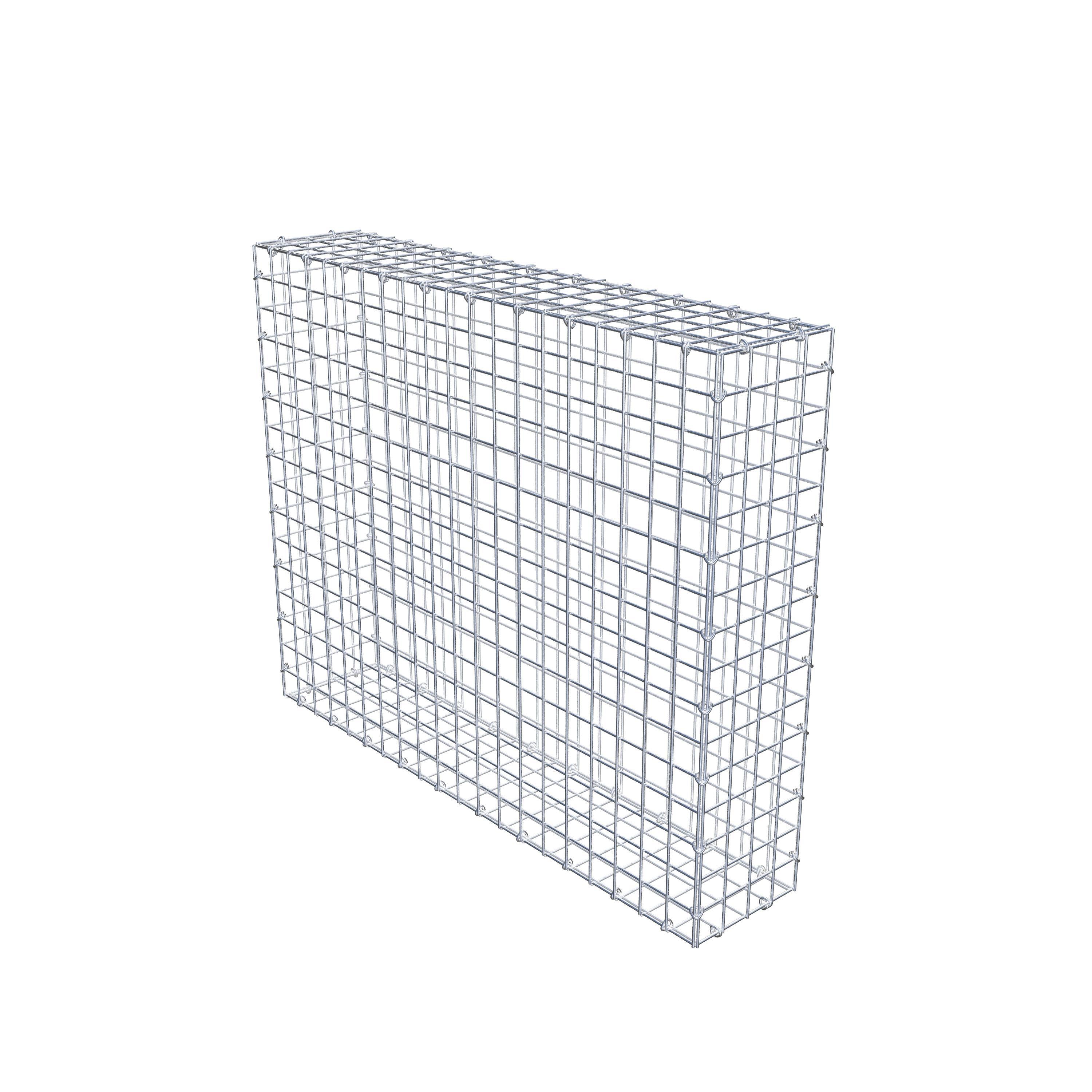 Gabion 100 cm x 80 cm x 20 cm (L x H x D), mesh size 5 cm x 5 cm, C-ring