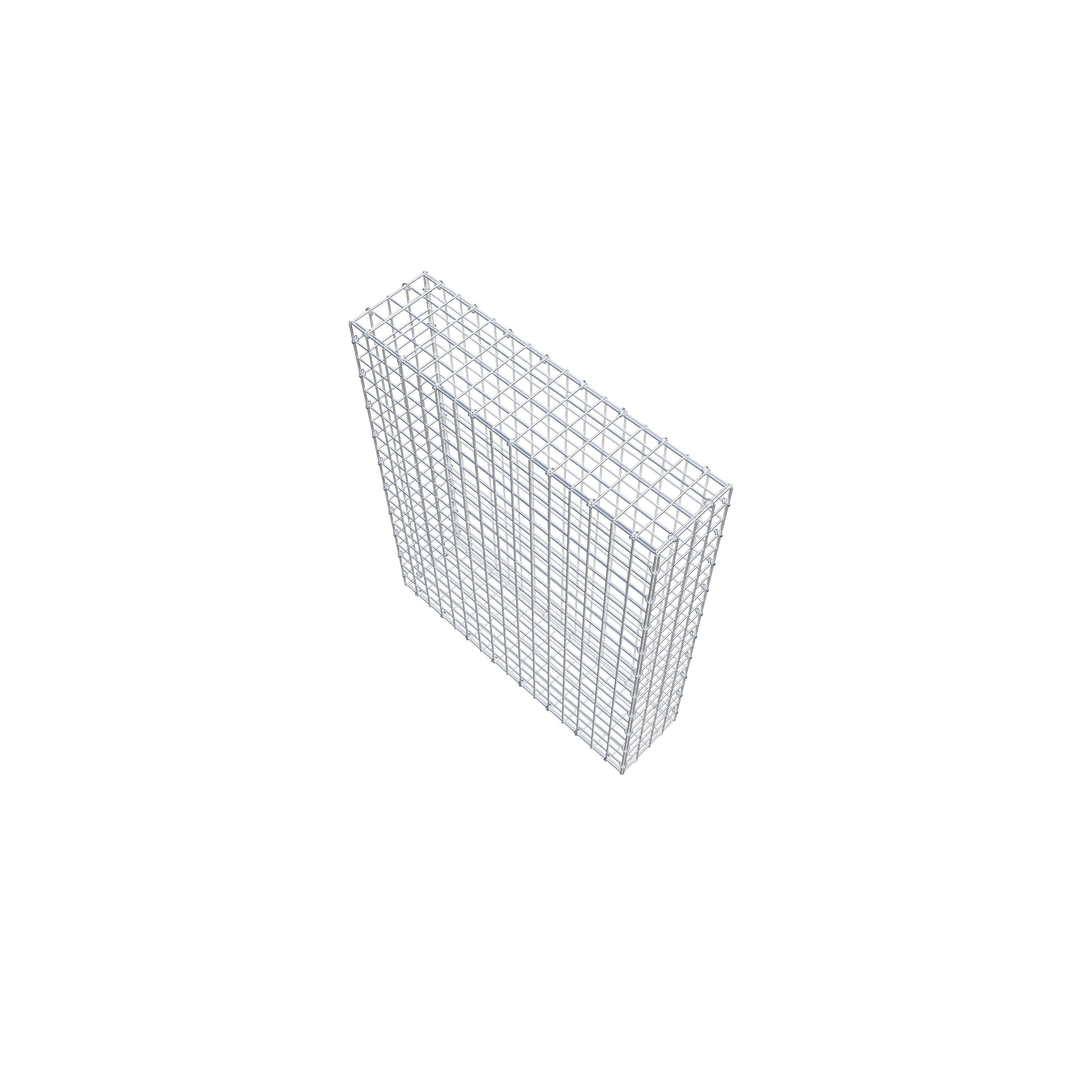 Gabion 100 cm x 80 cm x 20 cm (L x H x D), mesh size 5 cm x 5 cm, C-ring