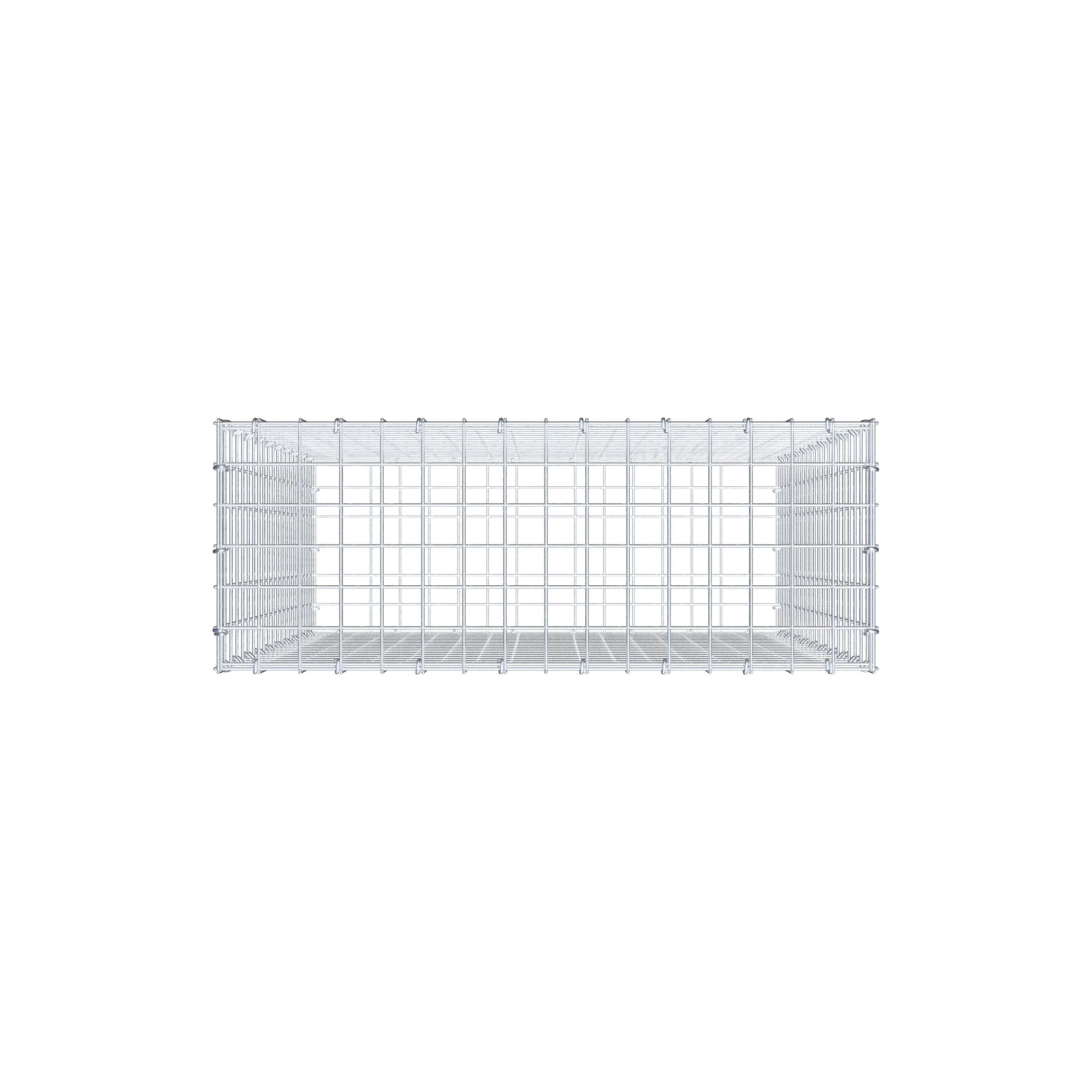 Gabion 100 cm x 80 cm x 30 cm (L x H x D), mesh size 5 cm x 5 cm, C-ring