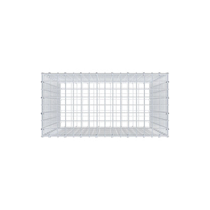 Gabion 100 cm x 80 cm x 40 cm (L x H x P), mailles 5 cm x 5 cm, anneau en C
