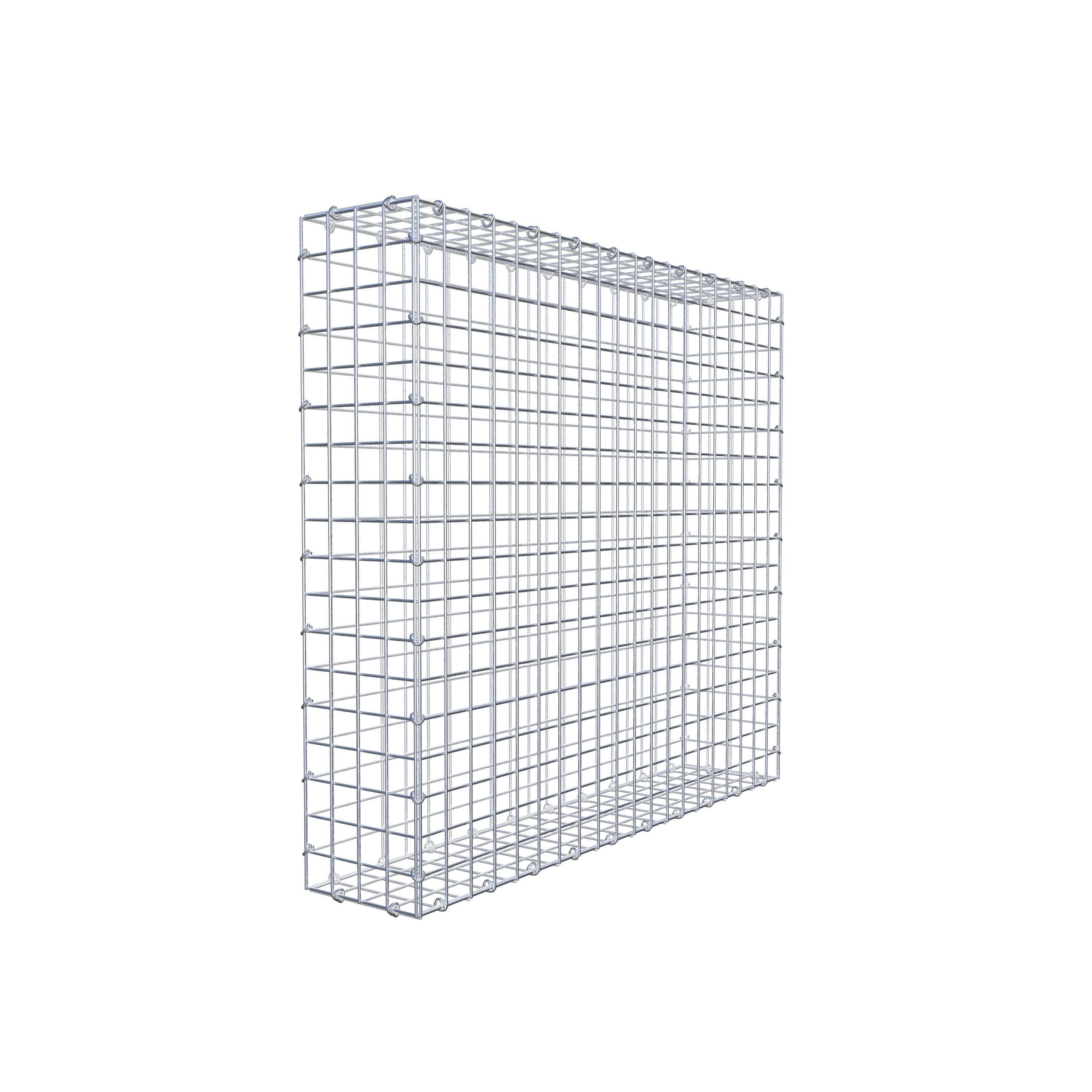 Gabion 100 cm x 90 cm x 20 cm (L x H x D), mesh size 5 cm x 5 cm, C-ring