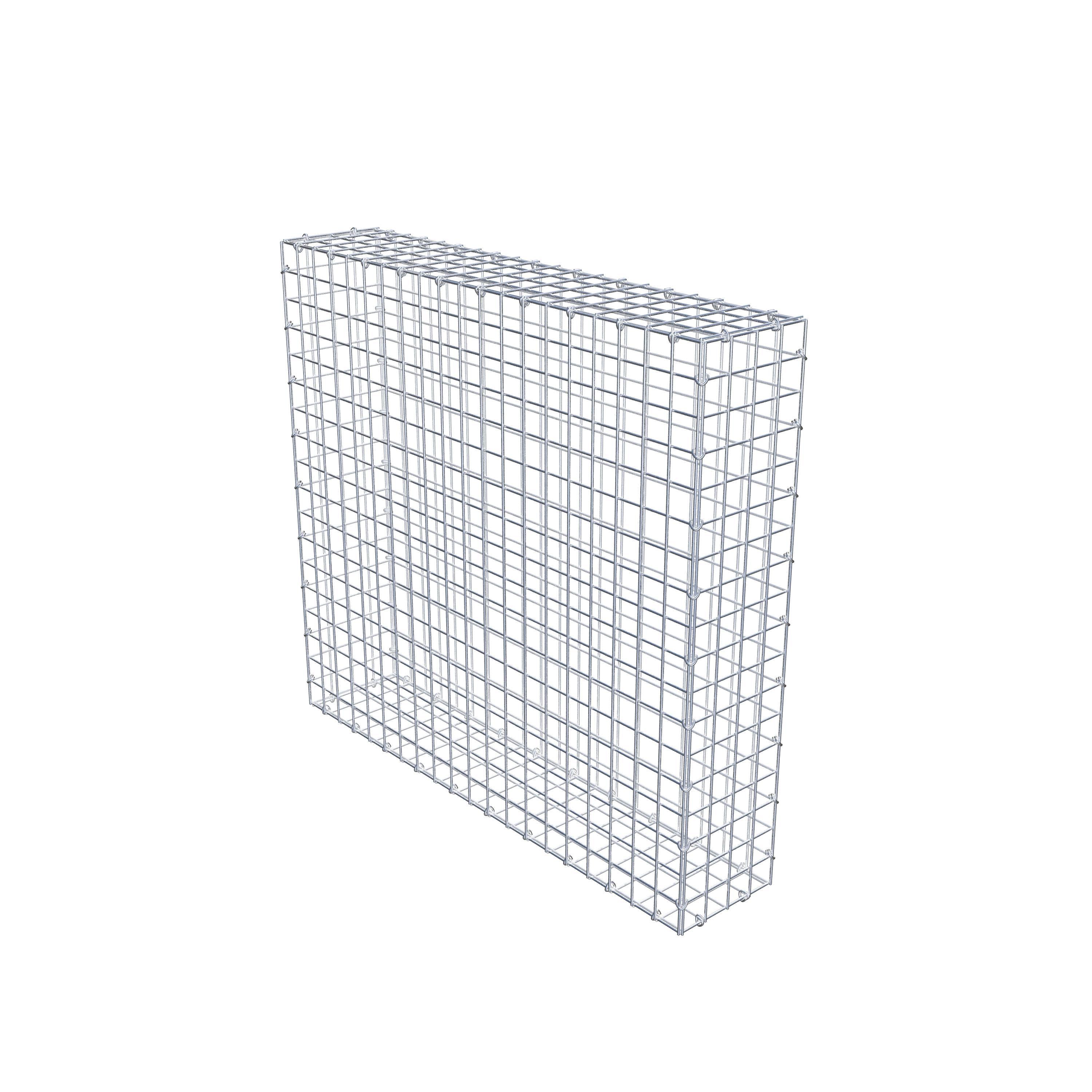 Gabion 100 cm x 90 cm x 20 cm (L x H x D), mesh size 5 cm x 5 cm, C-ring