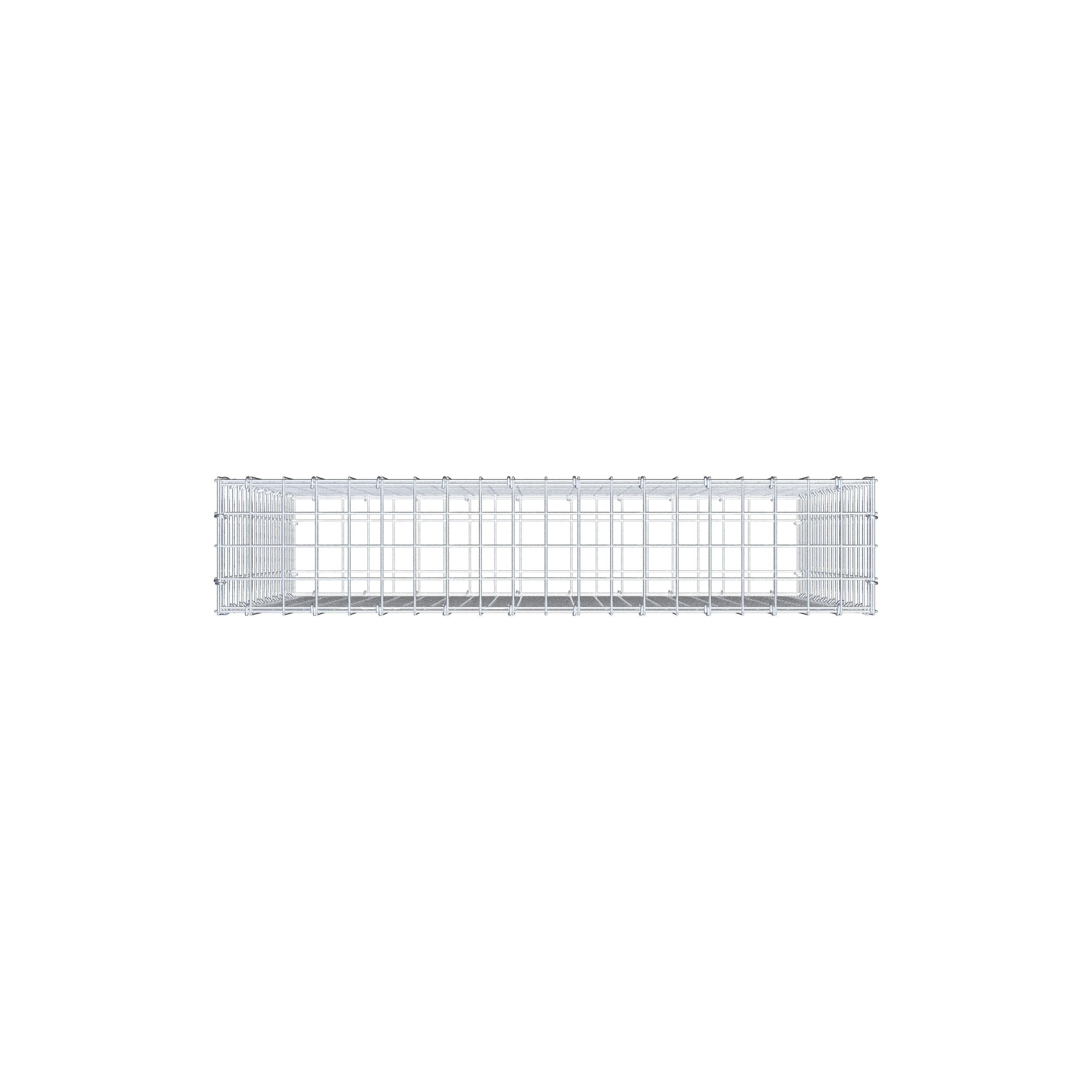 Gabion 100 cm x 90 cm x 20 cm (L x H x D), mesh size 5 cm x 5 cm, C-ring