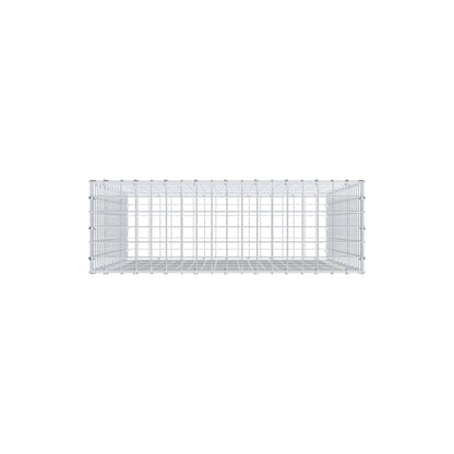 Gabion 100 cm x 90 cm x 30 cm (L x H x P), mailles 5 cm x 5 cm, anneau en C