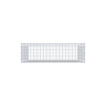 Gabion 100 cm x 90 cm x 30 cm (L x H x P), mailles 5 cm x 5 cm, anneau en C