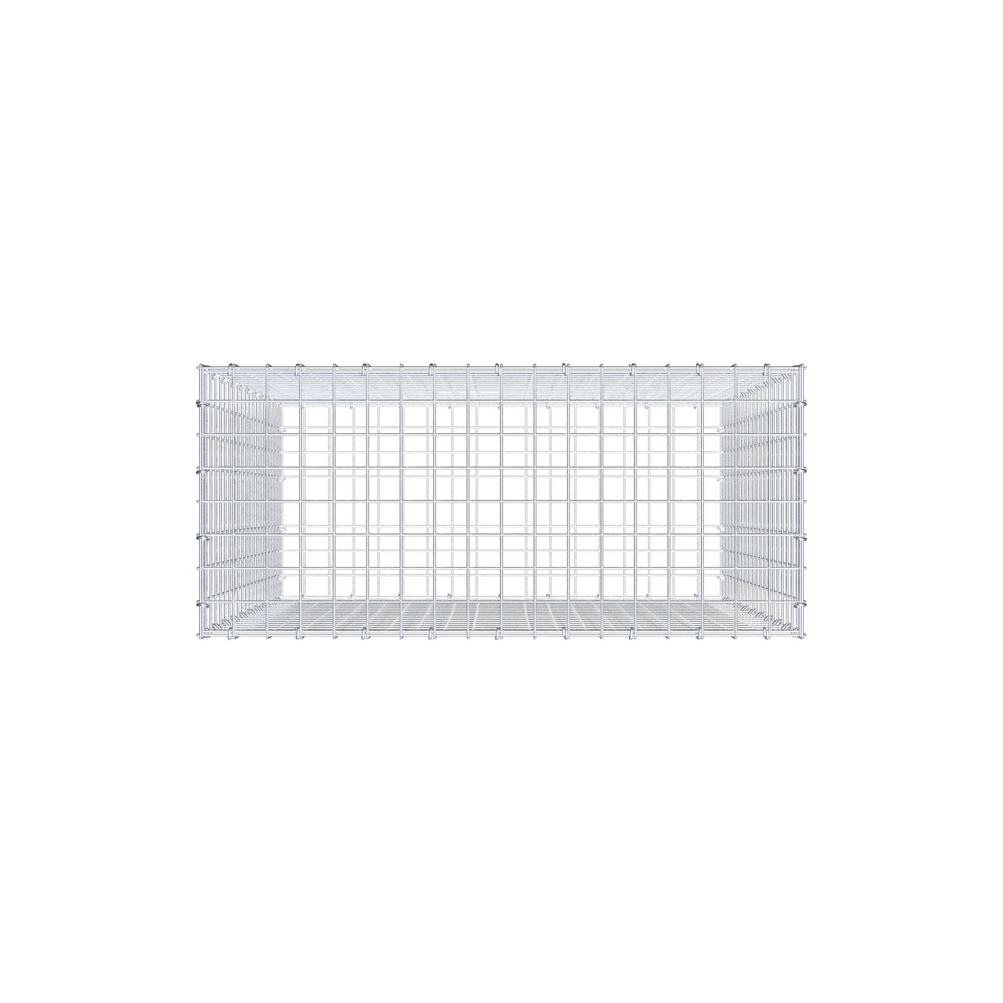 Gabion 100 cm x 90 cm x 40 cm (L x H x P), mailles 5 cm x 5 cm, anneau en C