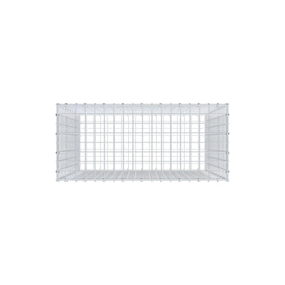 Gabion 100 cm x 90 cm x 40 cm (L x H x P), mailles 5 cm x 5 cm, anneau en C
