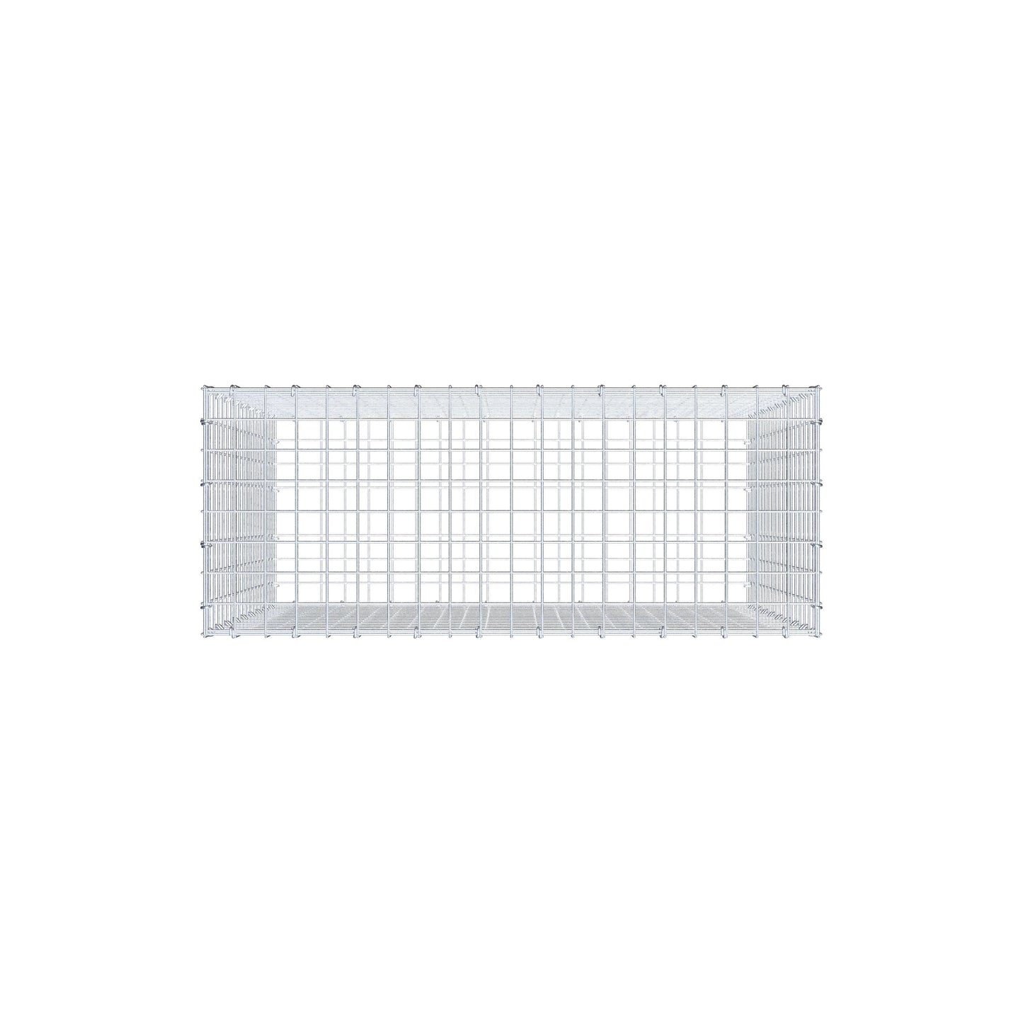 Gabion 100 cm x 90 cm x 40 cm (L x H x P), mailles 5 cm x 5 cm, anneau en C