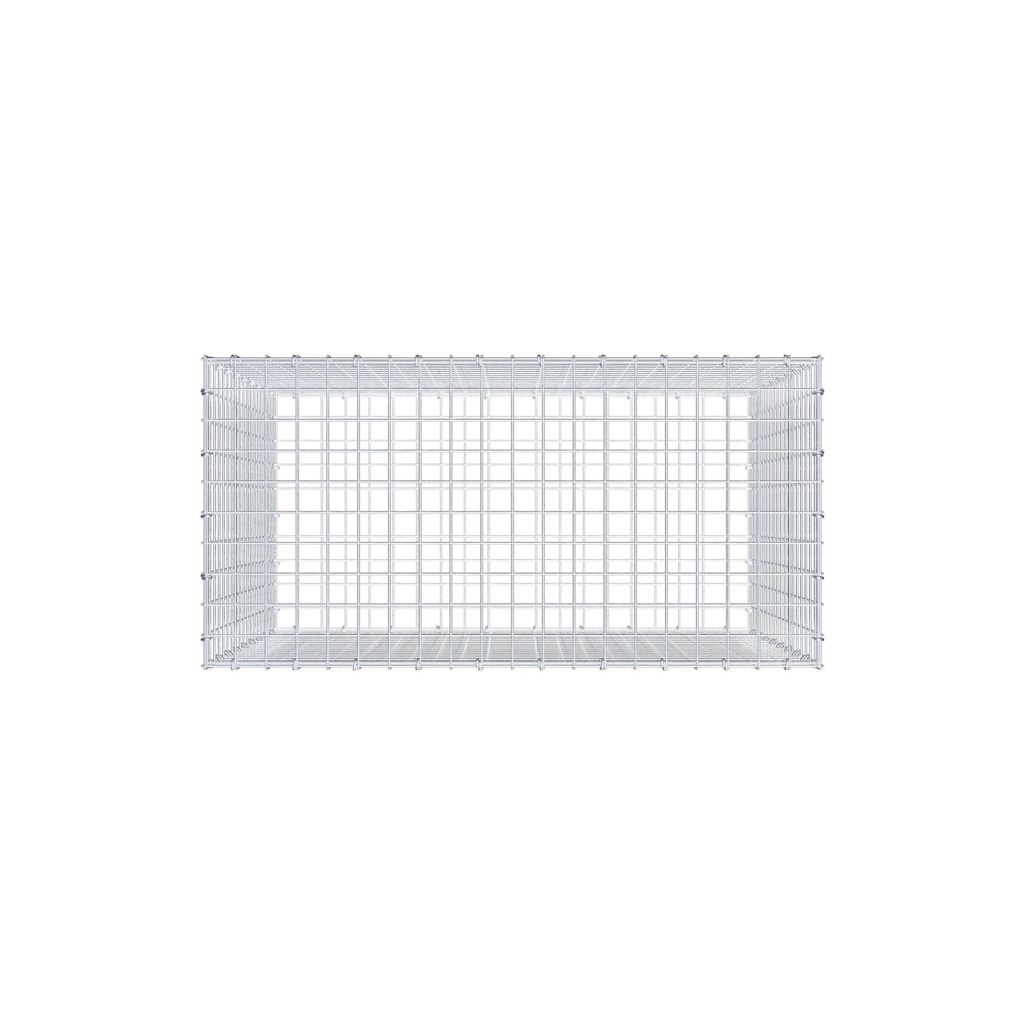 Schanskorf 100 cm x 90 cm x 50 cm (L x H x D), maaswijdte 5 cm x 5 cm, C-ring