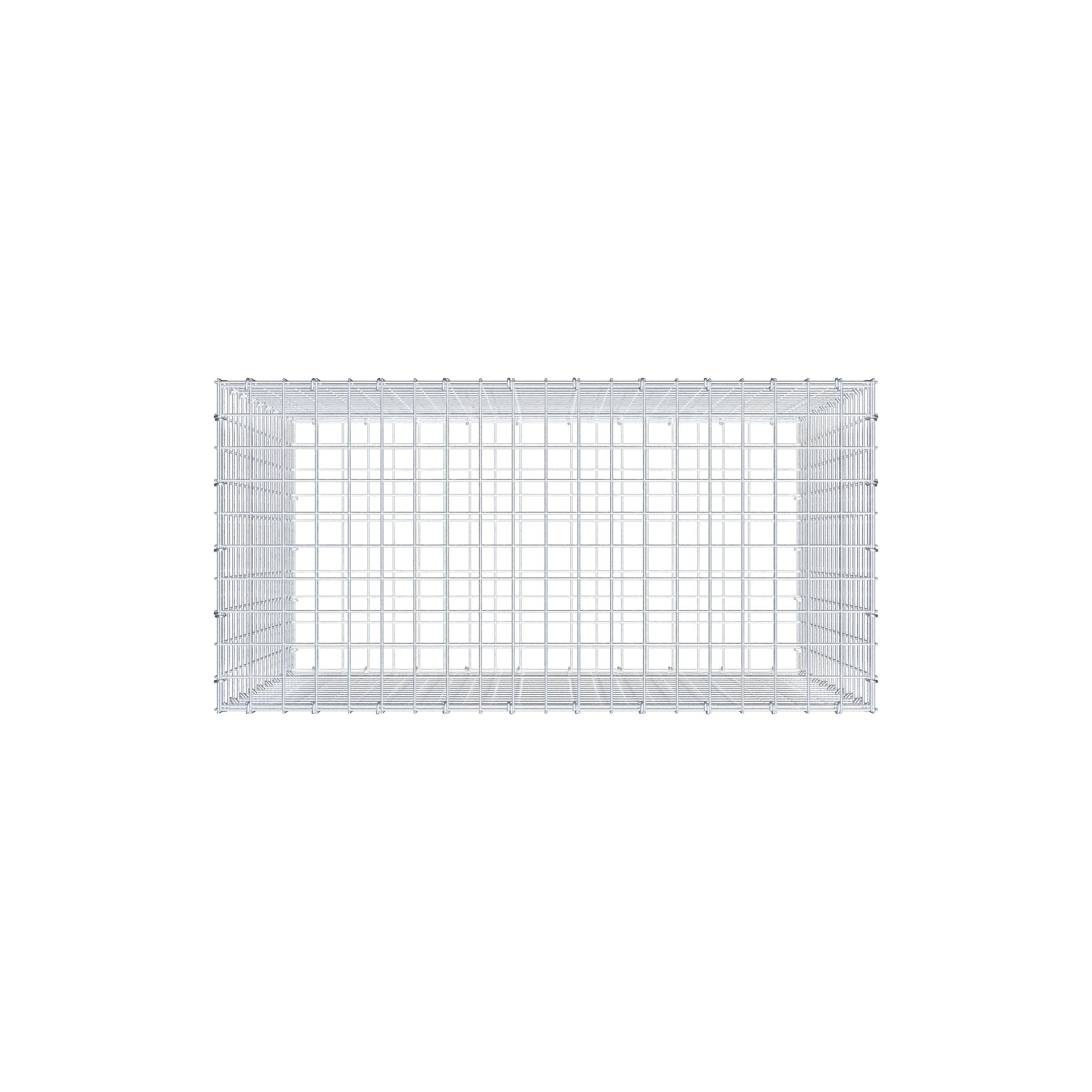 Gabione 100 cm x 90 cm x 50 cm (L x H x T), Maschenweite 5 cm x 5 cm, C-Ring