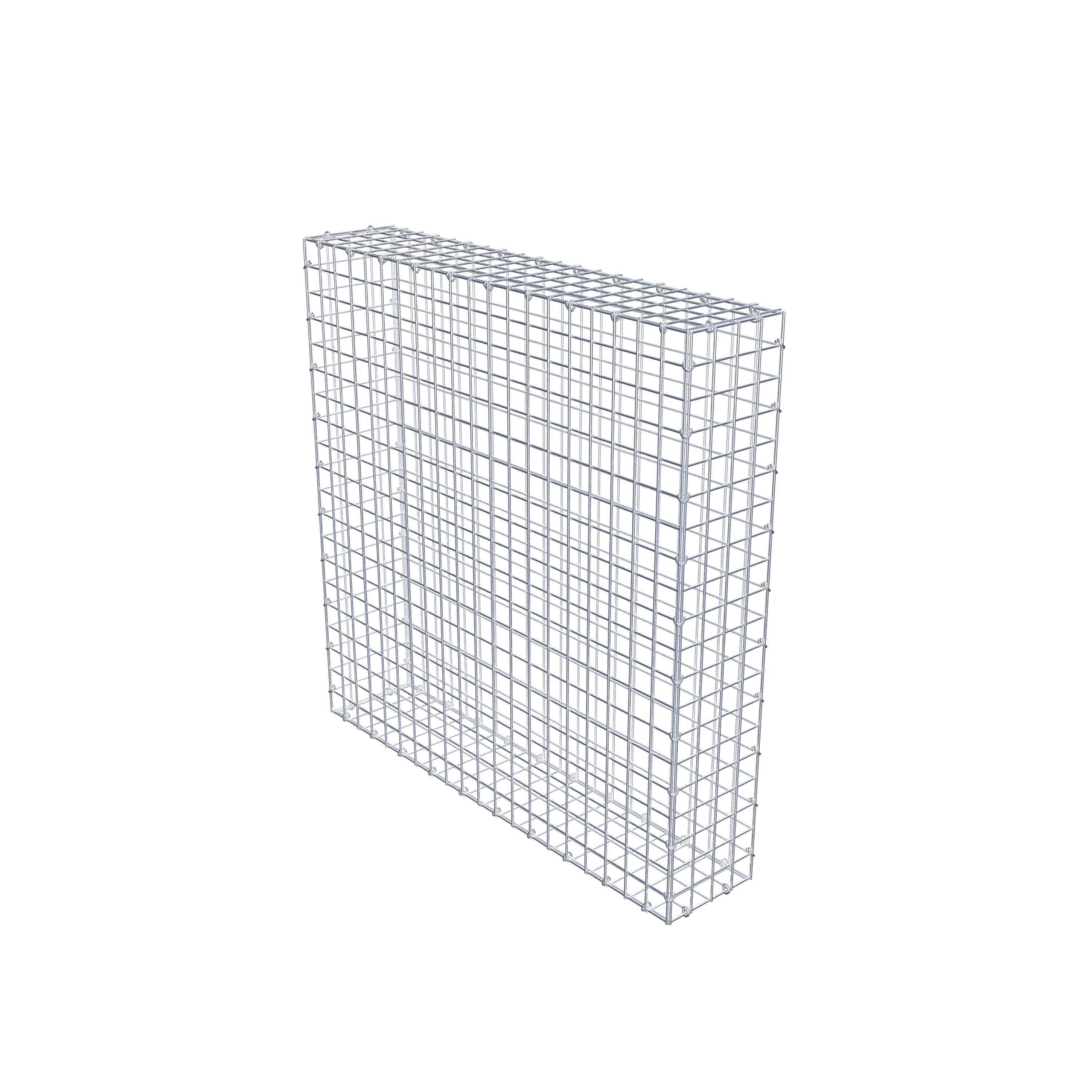 Gabion 100 cm x 100 cm x 20 cm (L x H x D), mesh size 5 cm x 5 cm, C-ring