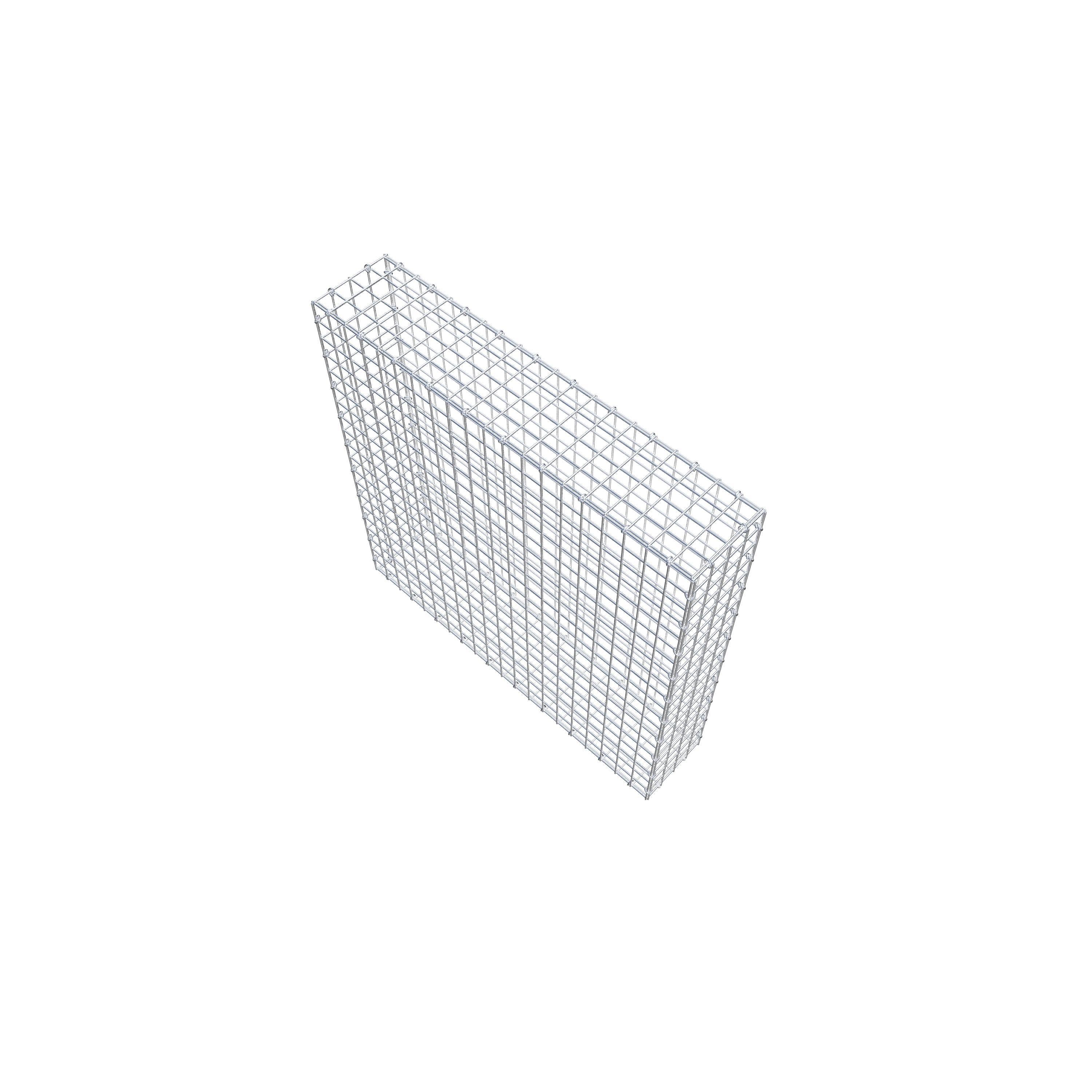 Gabion 100 cm x 100 cm x 20 cm (L x H x D), mesh size 5 cm x 5 cm, C-ring