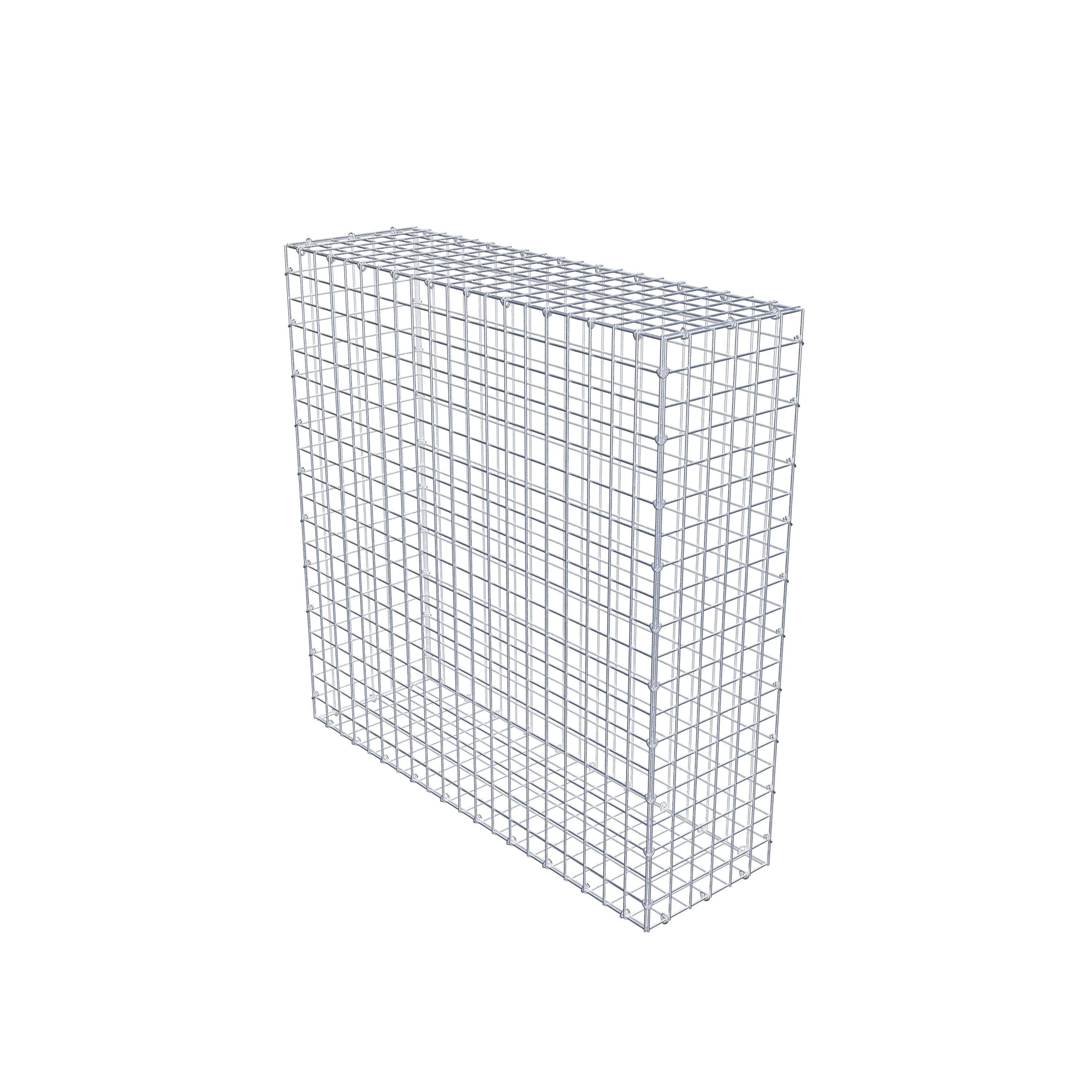 Gabion 100 cm x 100 cm x 30 cm (L x H x D), mesh size 5 cm x 5 cm, C-ring