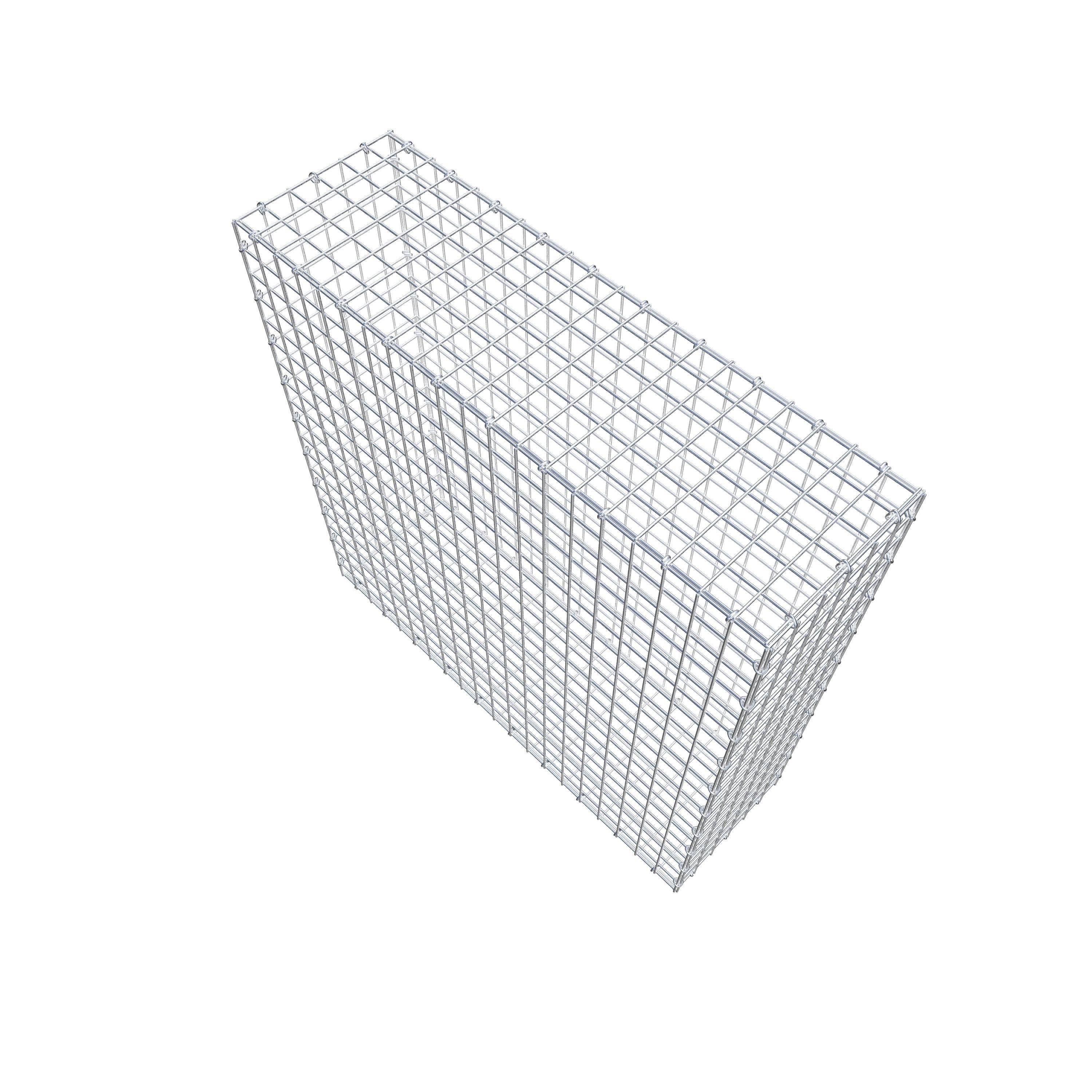 Gabion 100 cm x 100 cm x 30 cm (L x H x D), mesh size 5 cm x 5 cm, C-ring