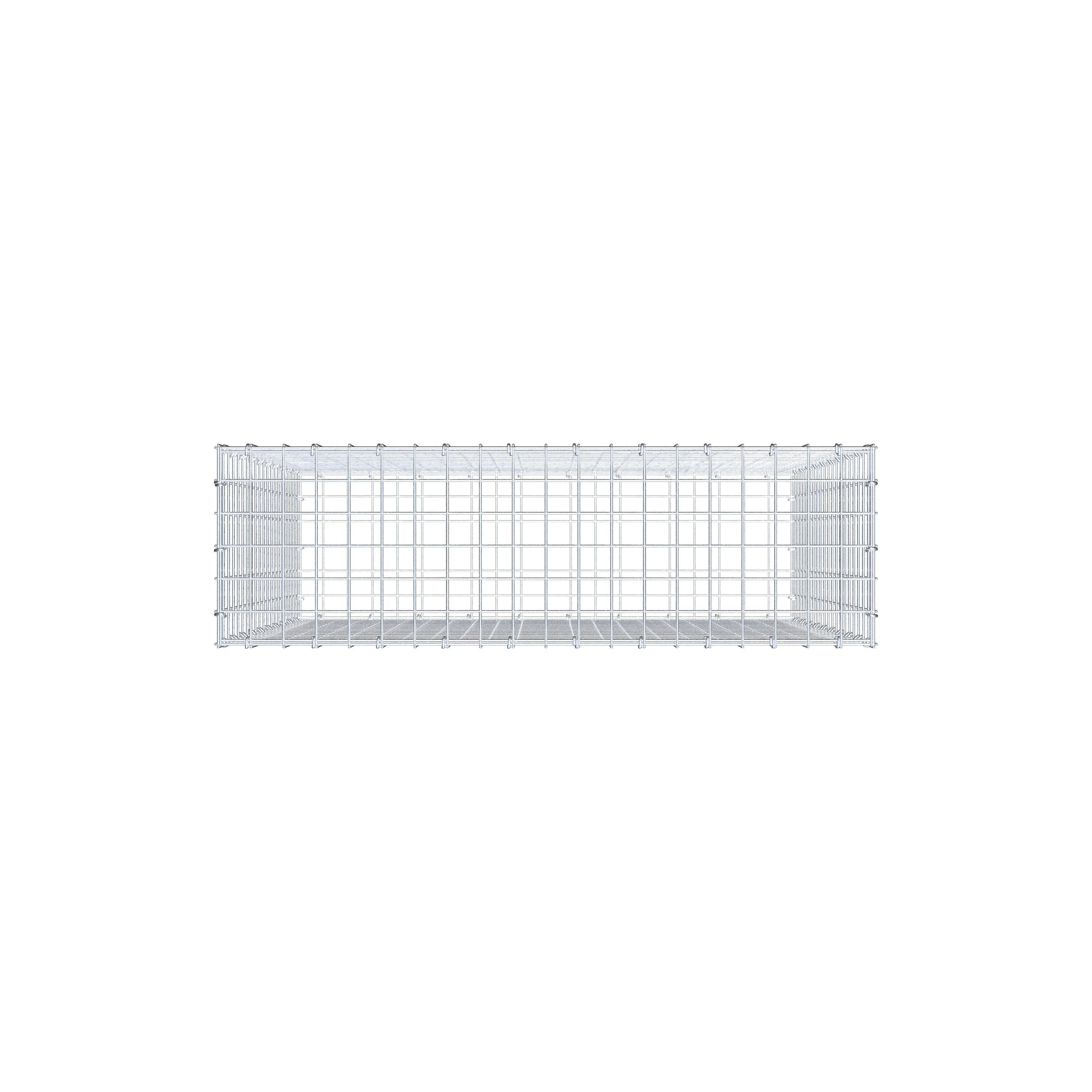 Gabion 100 cm x 100 cm x 30 cm (L x H x D), mesh size 5 cm x 5 cm, C-ring