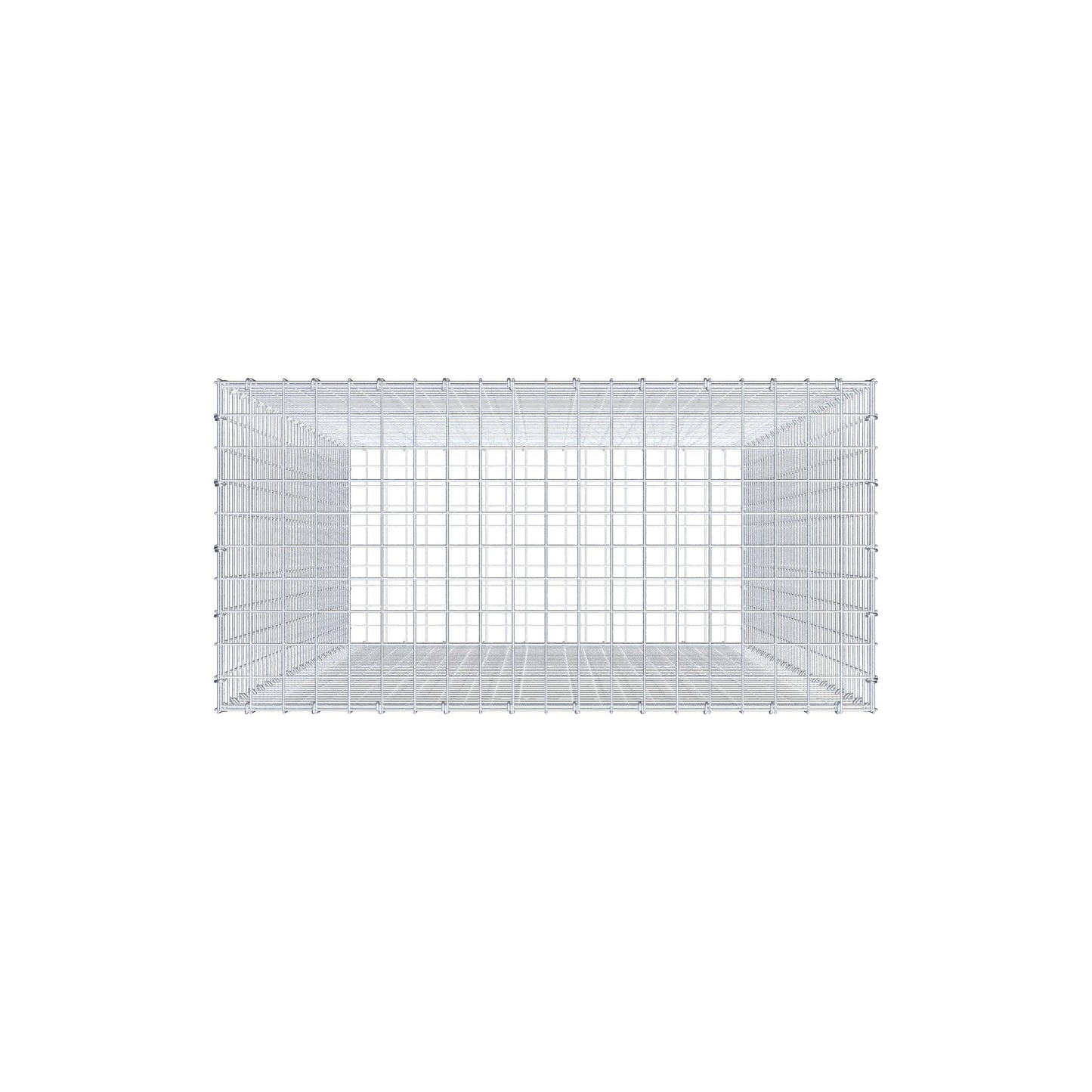 Gabion 200 cm x 100 cm x 50 cm (L x H x P), mailles 5 cm x 5 cm, anneau en C