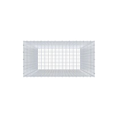 Gabion 200 cm x 100 cm x 50 cm (L x H x P), mailles 5 cm x 5 cm, anneau en C