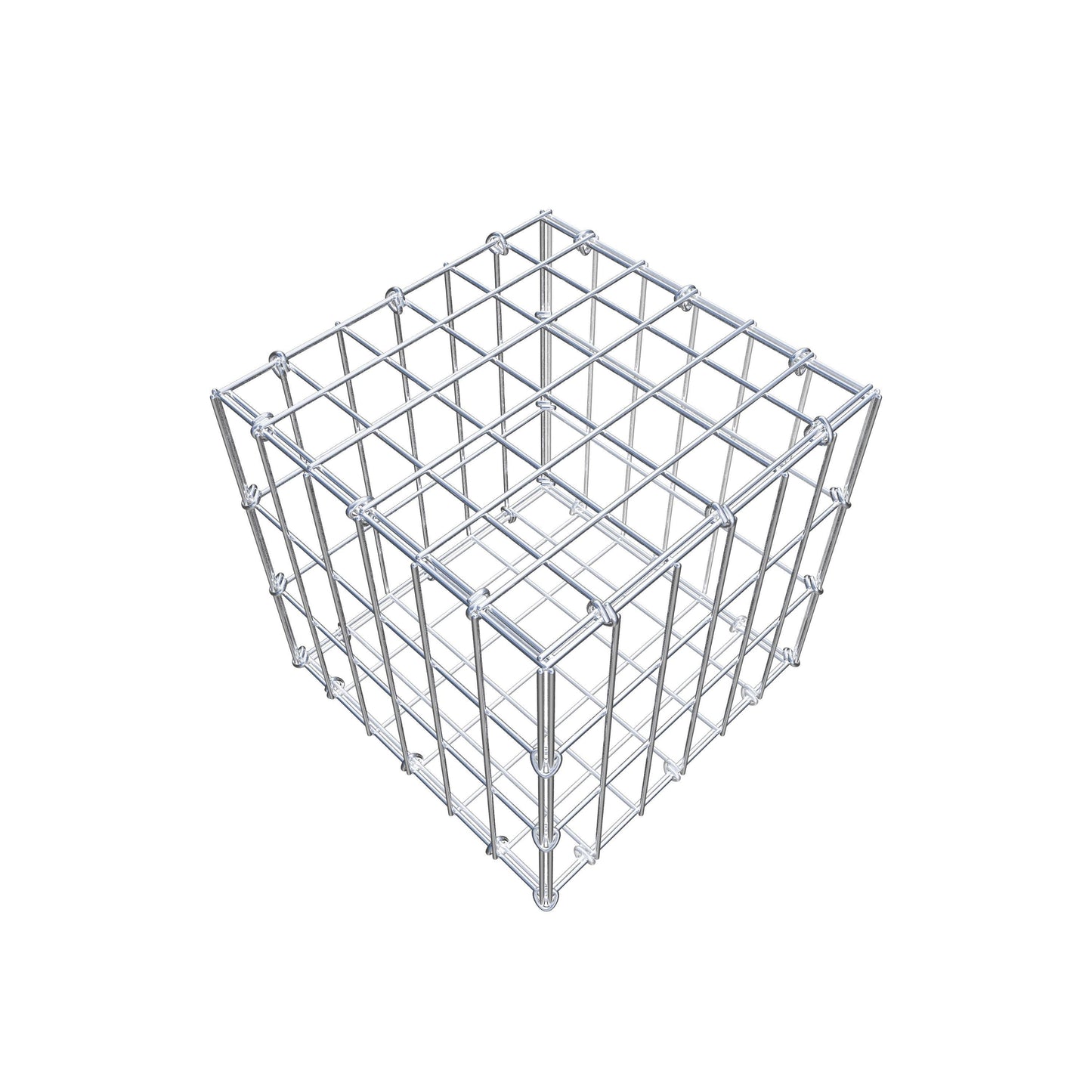 Gabion 30 cm x 30 cm x 30 cm (L x H x P), mailles 5 cm x 10 cm, anneau en C