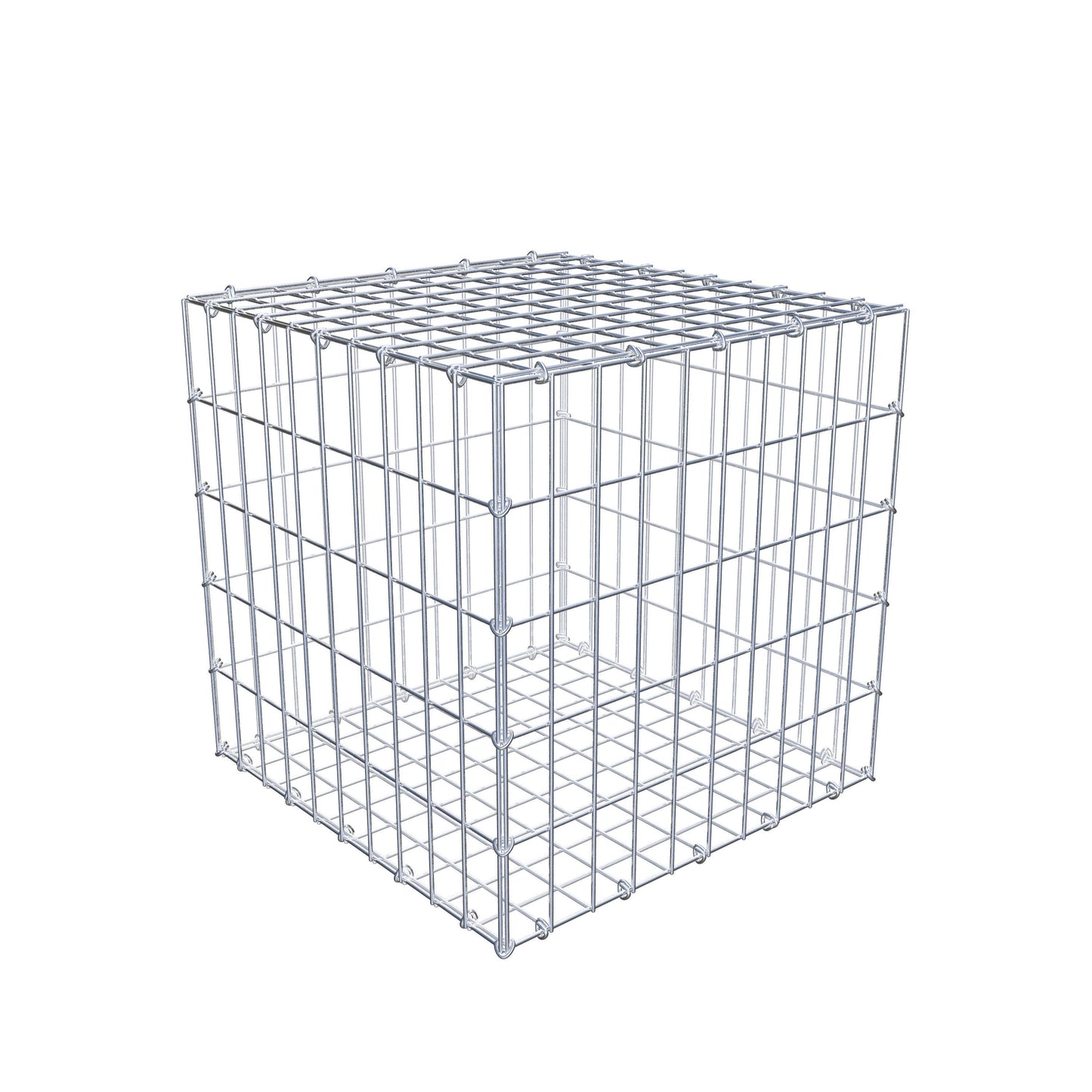Gabion 50 cm x 50 cm x 50 cm (L x H x P), mailles 5 cm x 10 cm, anneau en C
