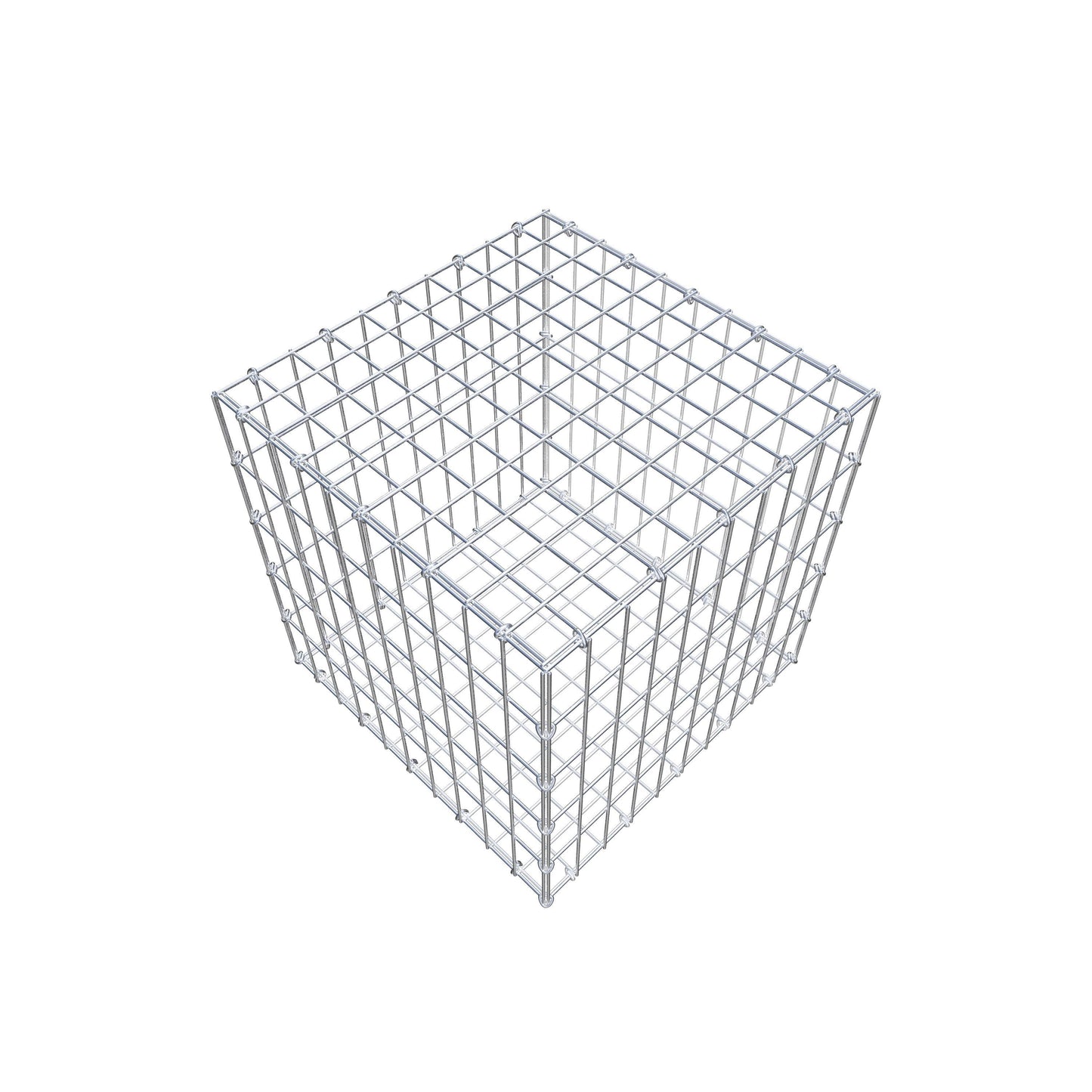 Gabion 50 cm x 50 cm x 50 cm (L x H x P), mailles 5 cm x 10 cm, anneau en C