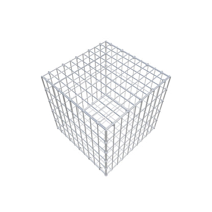 Gabion 50 cm x 50 cm x 50 cm (L x H x P), mailles 5 cm x 10 cm, anneau en C