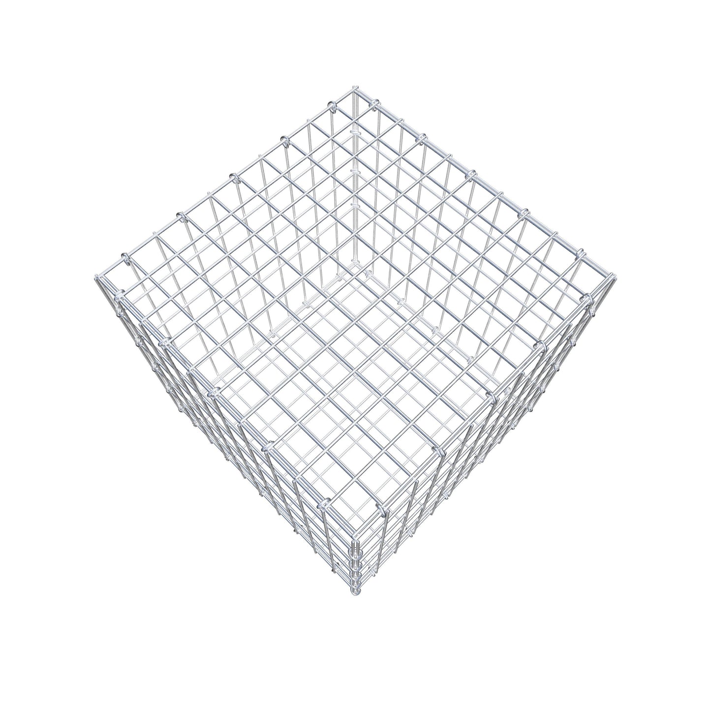 Gabion 50 cm x 50 cm x 50 cm (L x H x P), mailles 5 cm x 10 cm, anneau en C