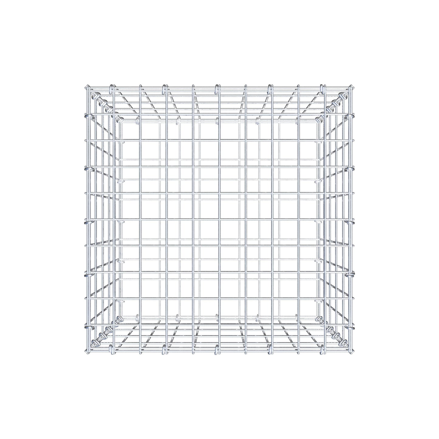 Gabion 50 cm x 50 cm x 50 cm (L x H x P), mailles 5 cm x 10 cm, anneau en C
