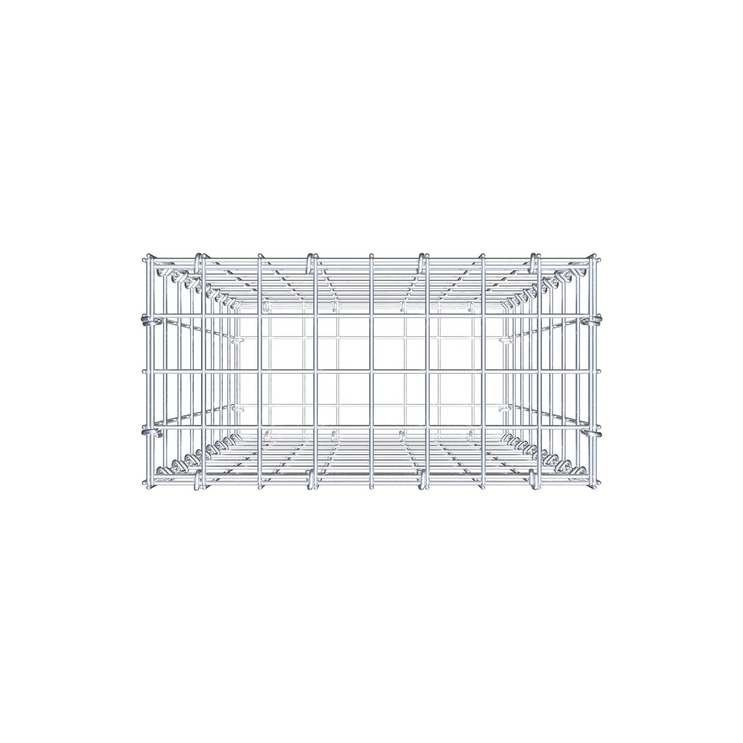 Gabion 80 cm x 40 cm x 20 cm (L x H x D), mesh size 5 cm x 10 cm, C-ring