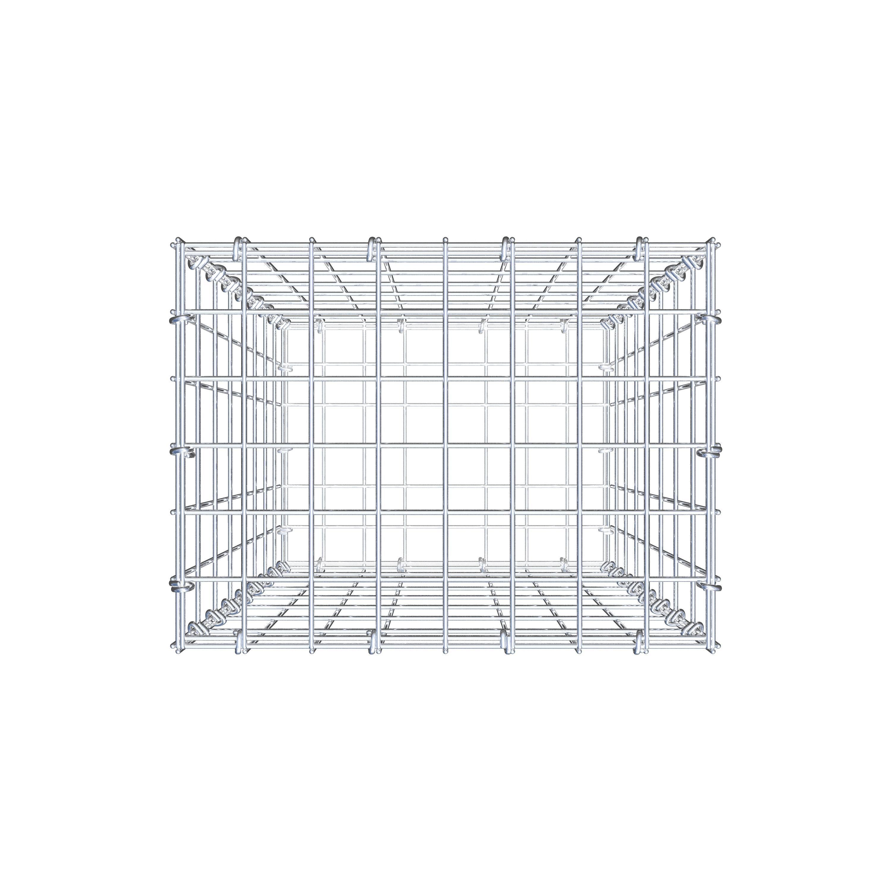 Gabione 80 cm x 40 cm x 30 cm (L x H x T), Maschenweite 5 cm x 10 cm, C-Ring