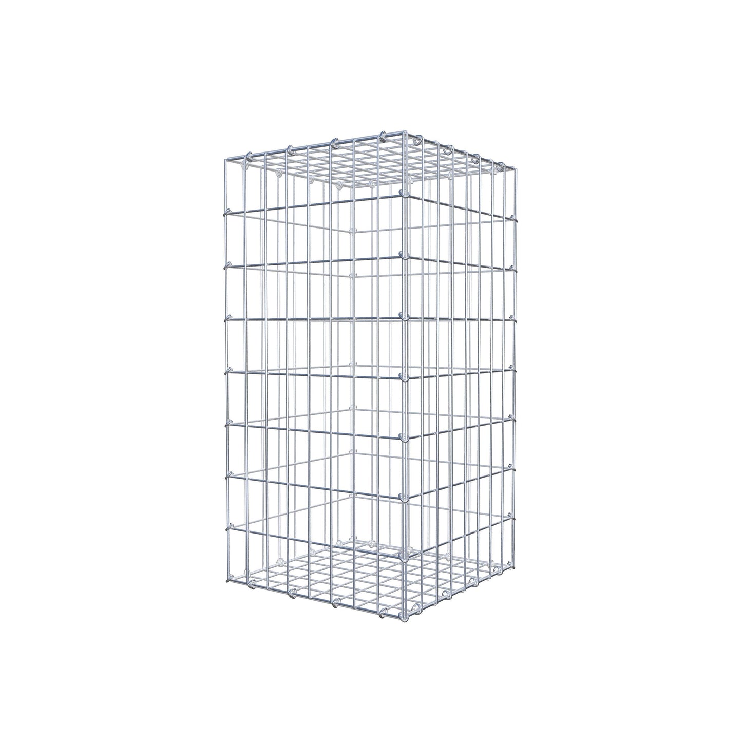 Gabion 80 cm x 40 cm x 40 cm (L x H x P), mailles 5 cm x 10 cm, anneau en C
