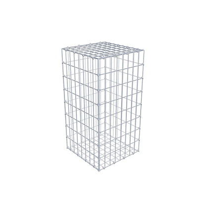 Gabion 80 cm x 40 cm x 40 cm (L x H x P), mailles 5 cm x 10 cm, anneau en C